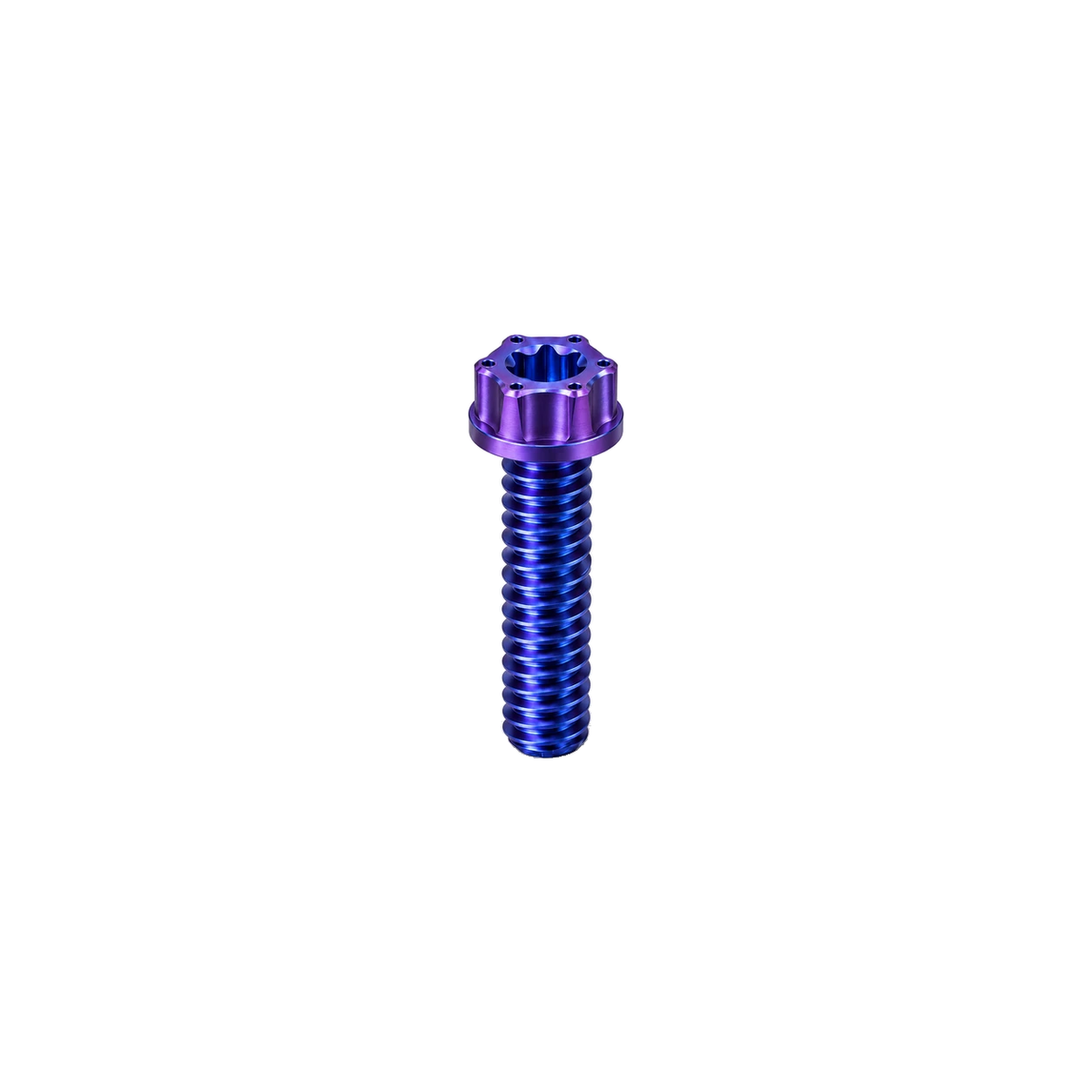 M10 Titanium Torx Flanged Head Bolt – Pitch 1.5 — Blue Purple