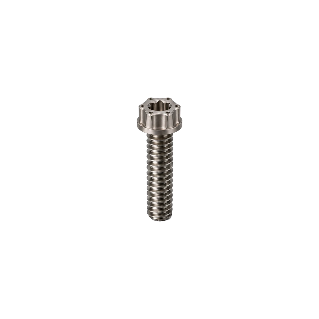 M10 Titanium Torx Flanged Head Bolt – Pitch 1.5 — Raw Titanium
