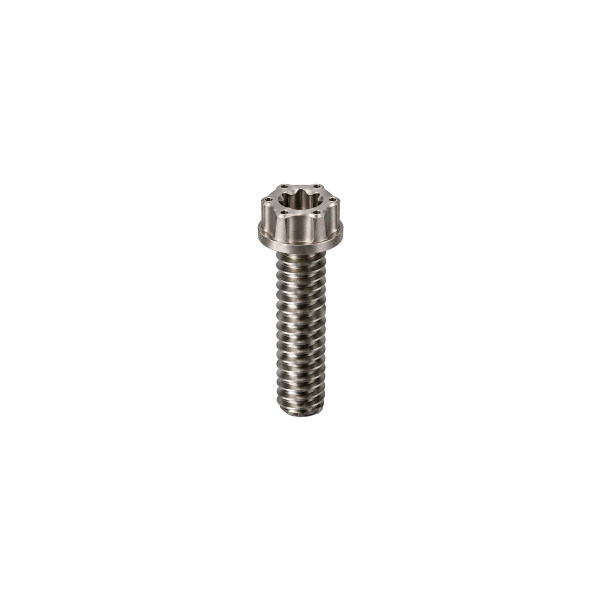 M10 Titanium Torx Flanged Head Bolt – Pitch 1.5 — Raw Titanium