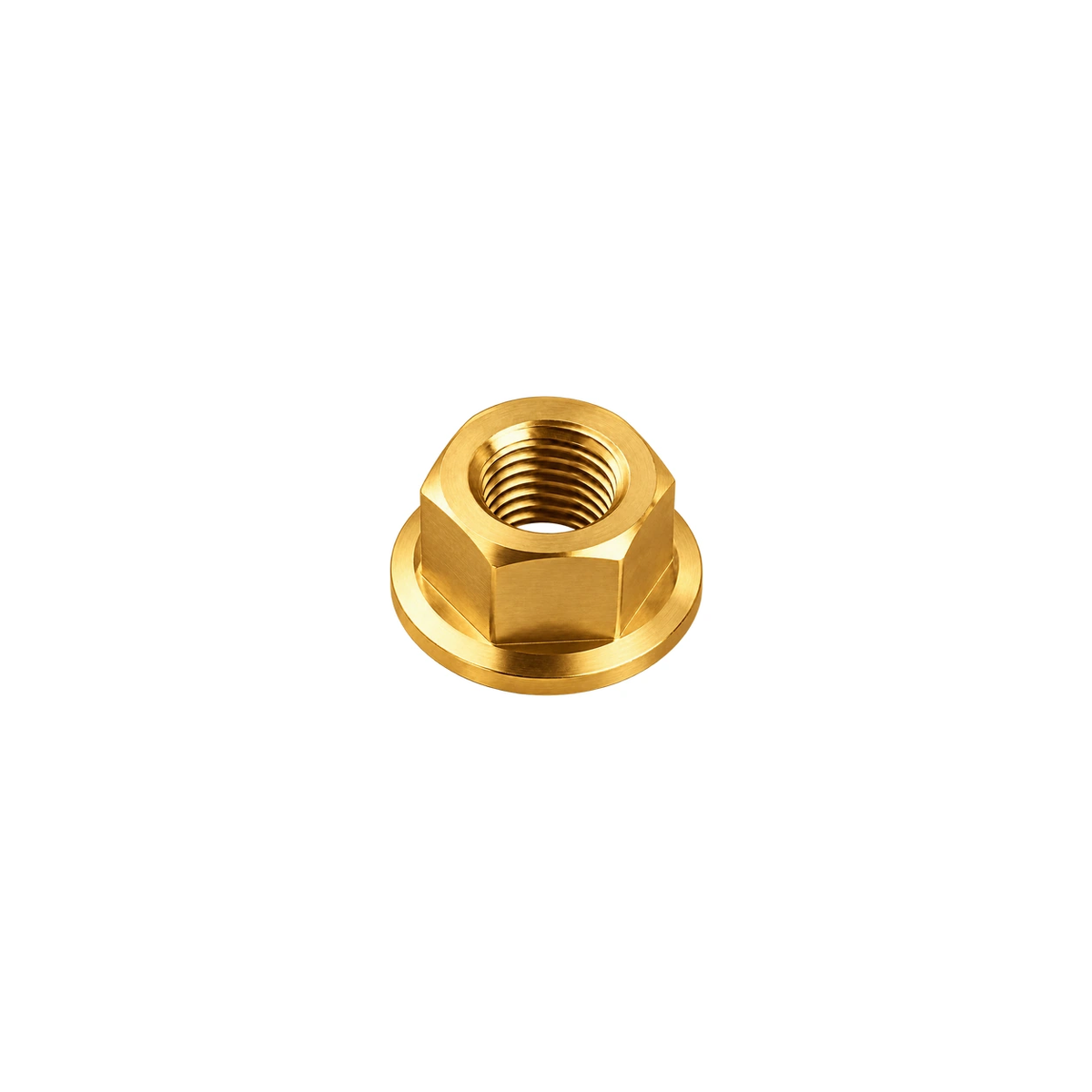 M5 Titanium Hex Flange Nut — Gold