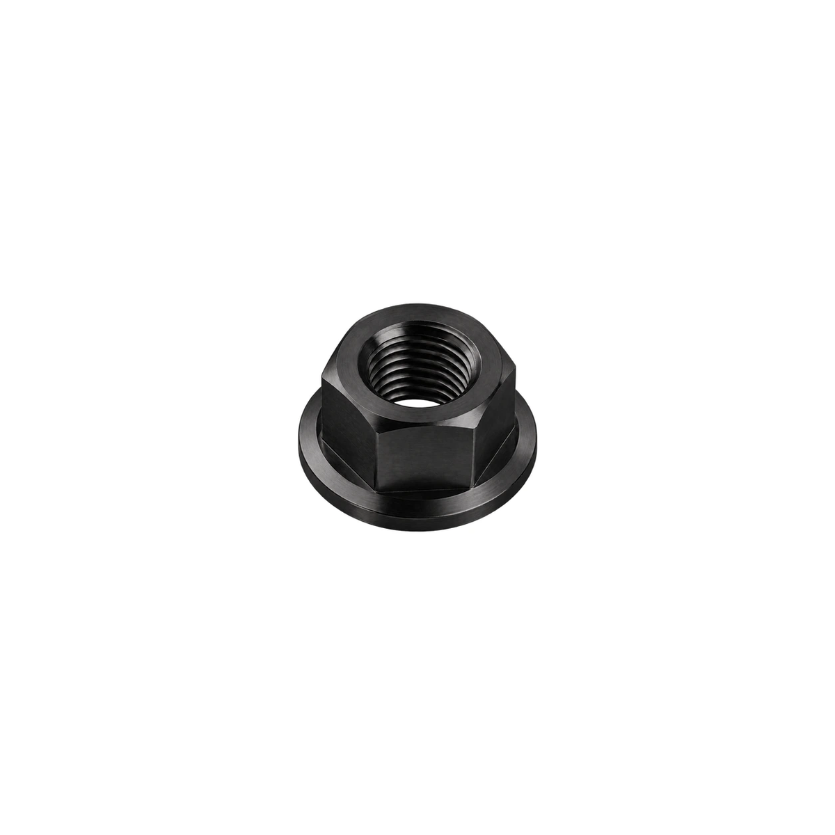 M8 Titanium Hex Flange Nut — Black