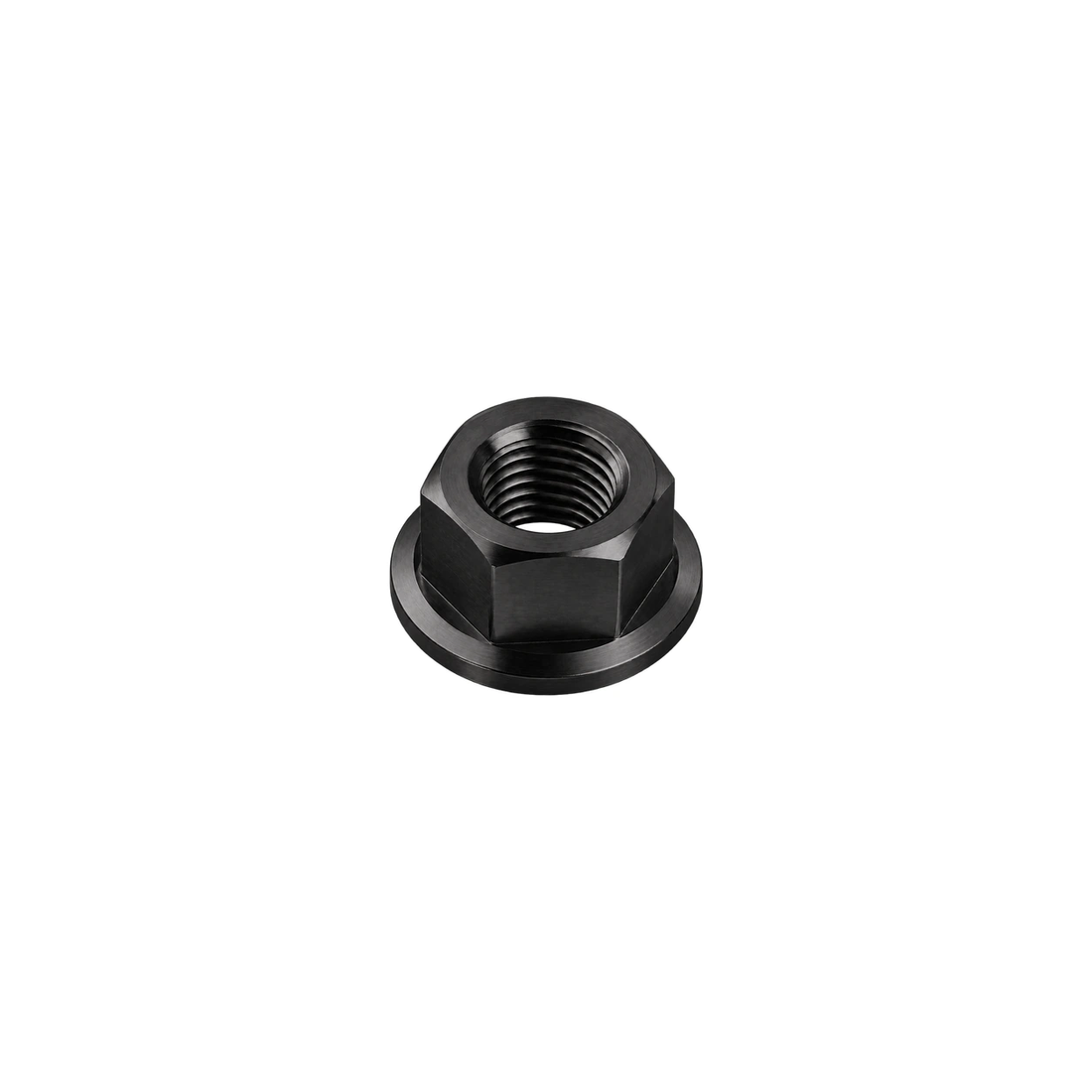 M10 x 1.25 Titanium Hex Flange Nut — Raw Titanium