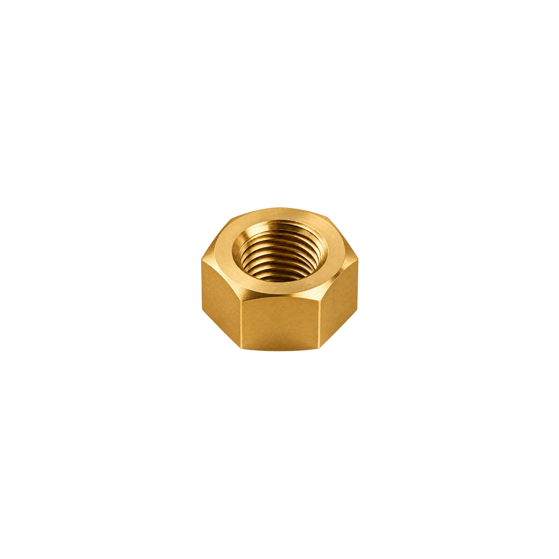 M8 Titanium Hex Nut — Raw Titanium