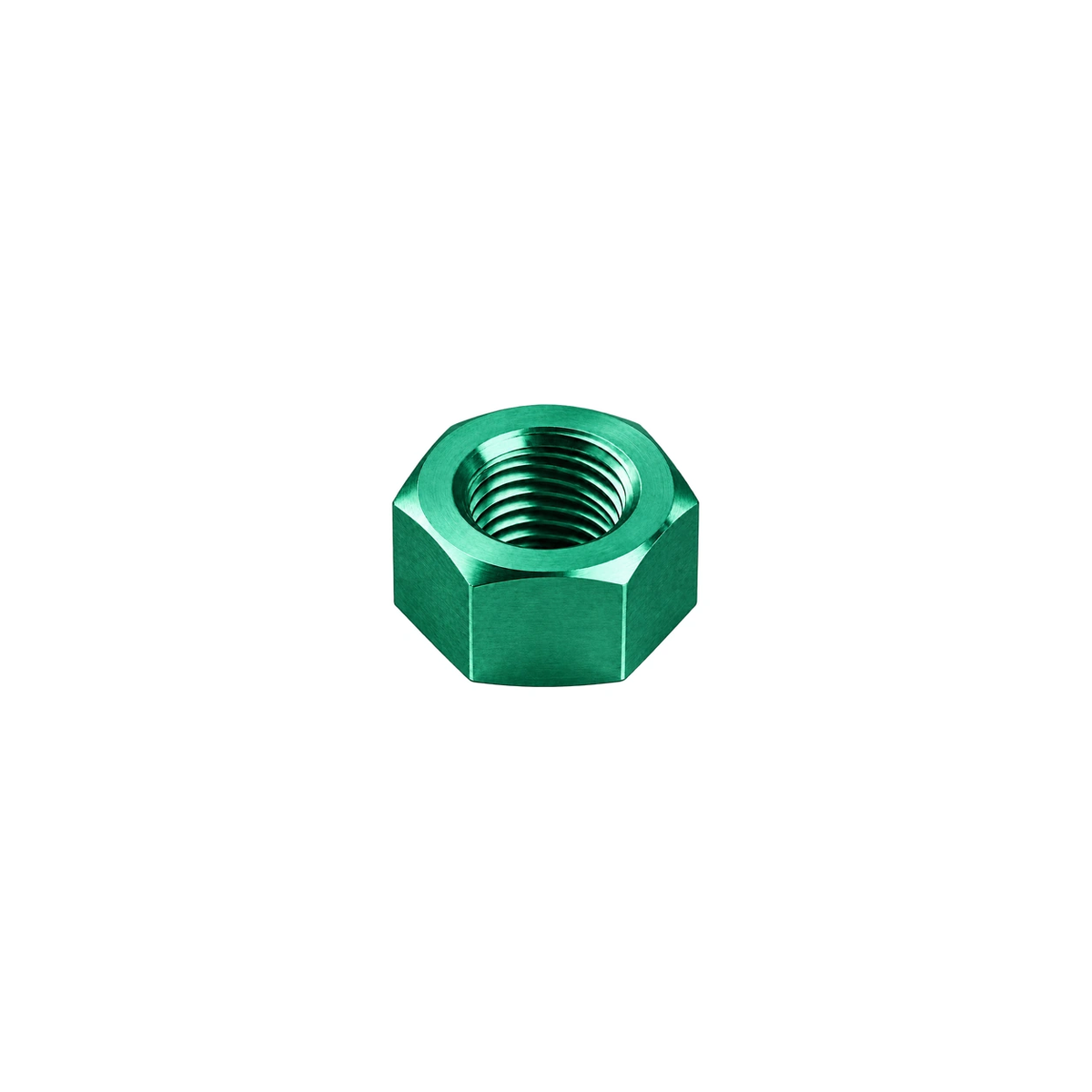 M8 Titanium Hex Nut — Green