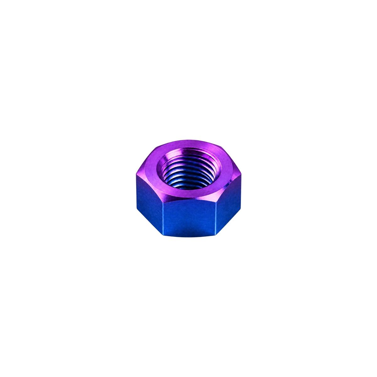 M10 x 1.5 Titanium Hex Nut — Blue Purple