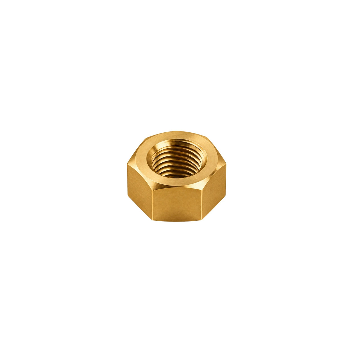 M10 x 1.5 Titanium Hex Nut — Gold