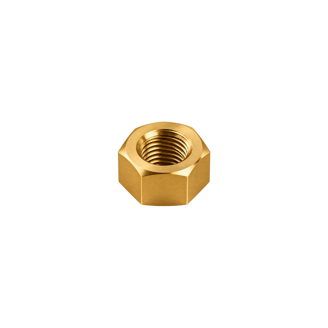 M12 x 1.25 Titanium Hex Nut — Raw Titanium