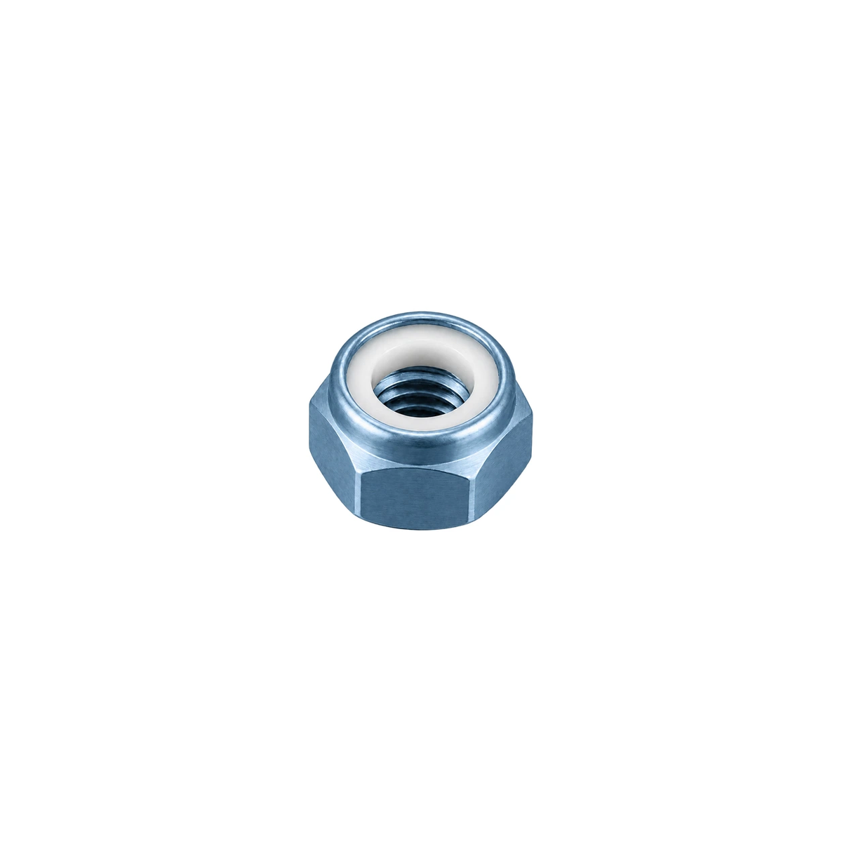 M4 Titanium Nylon Lock Nut — Ice Blue