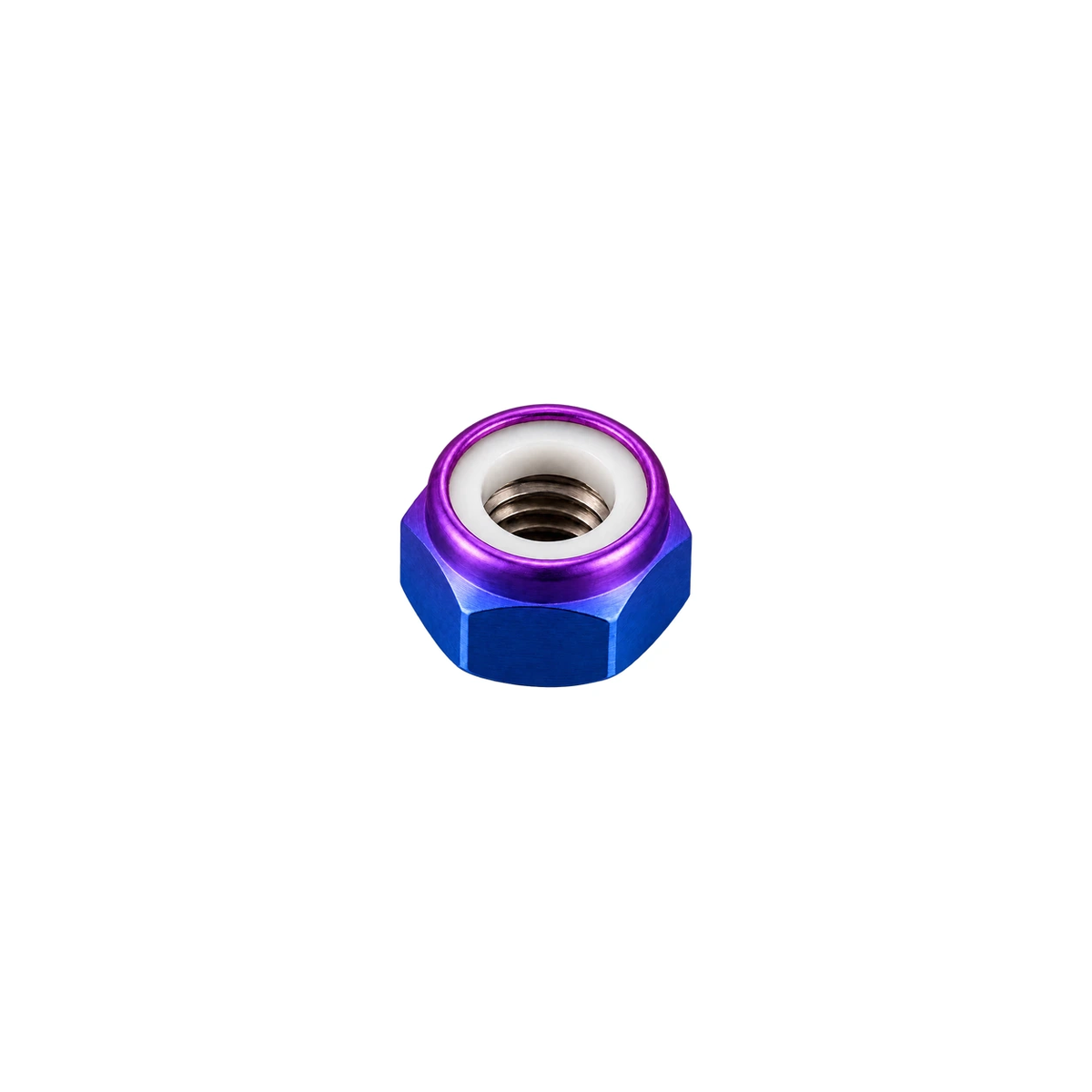 M6 Titanium Nylon Lock Nut — Blue Purple