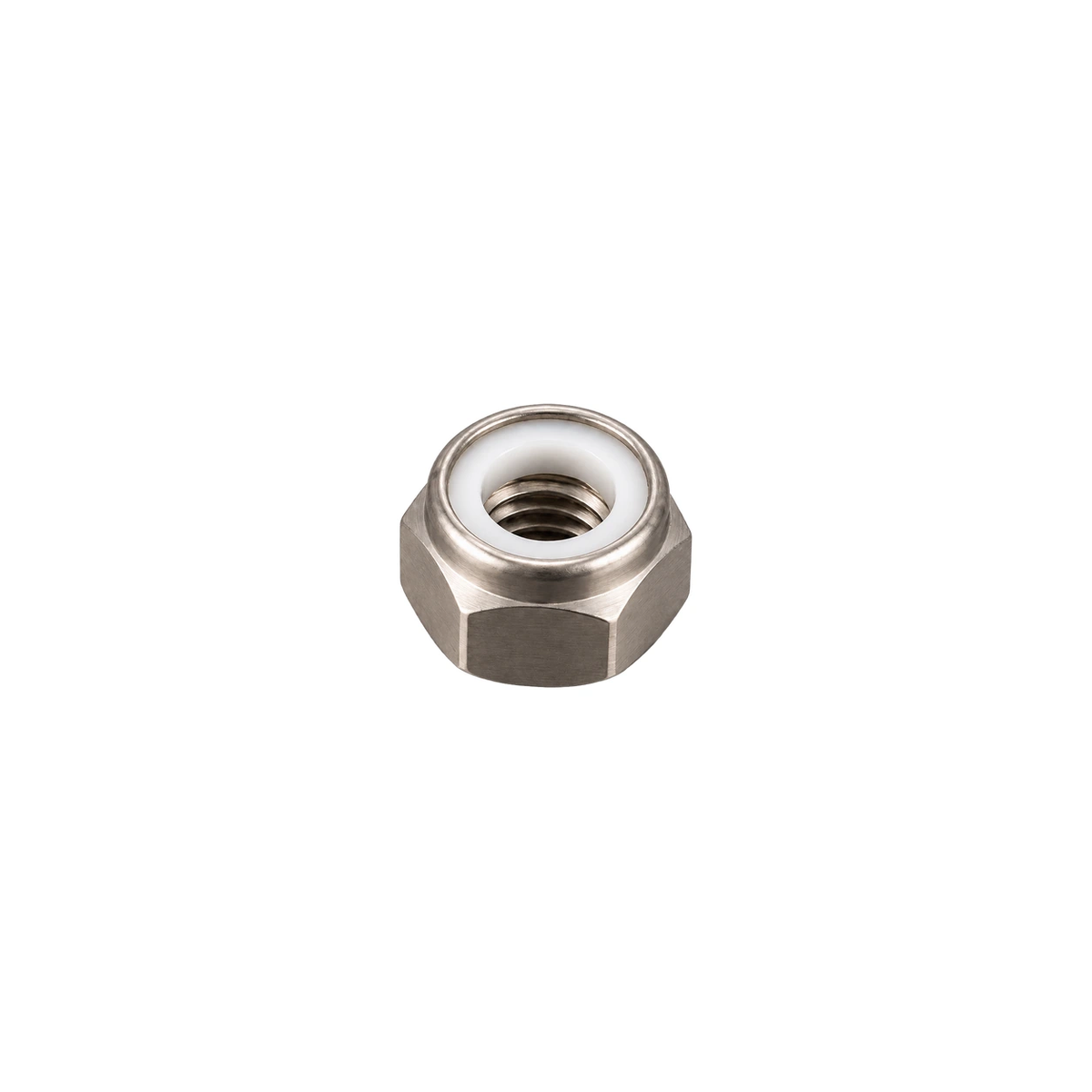 M6 Titanium Nylon Lock Nut — Raw Titanium
