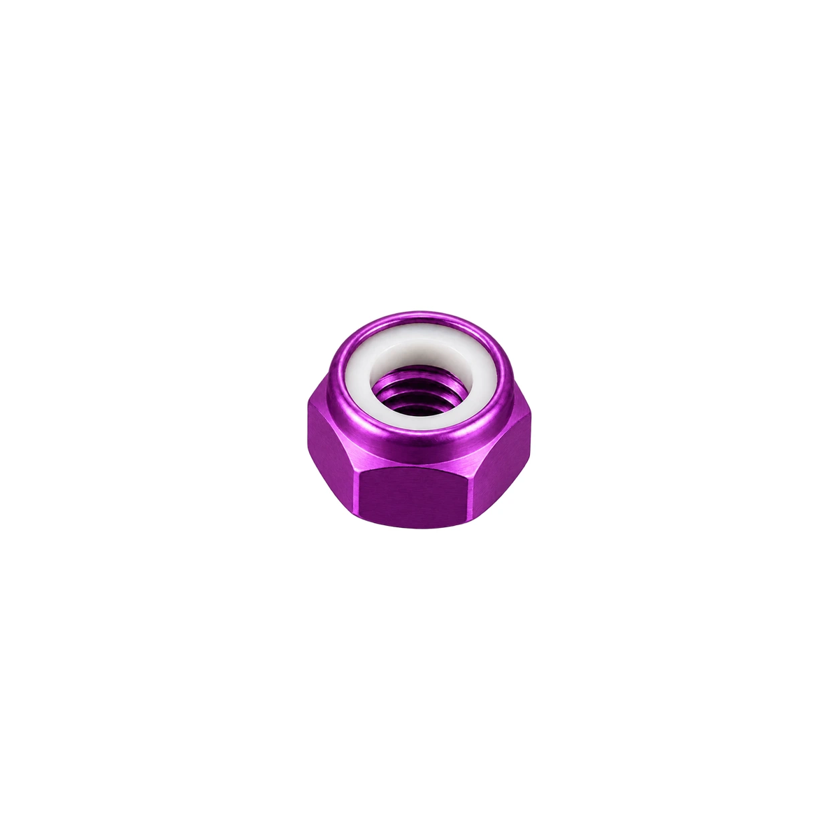 M10 x 1.25 Titanium Nylon Lock Nut — Purple