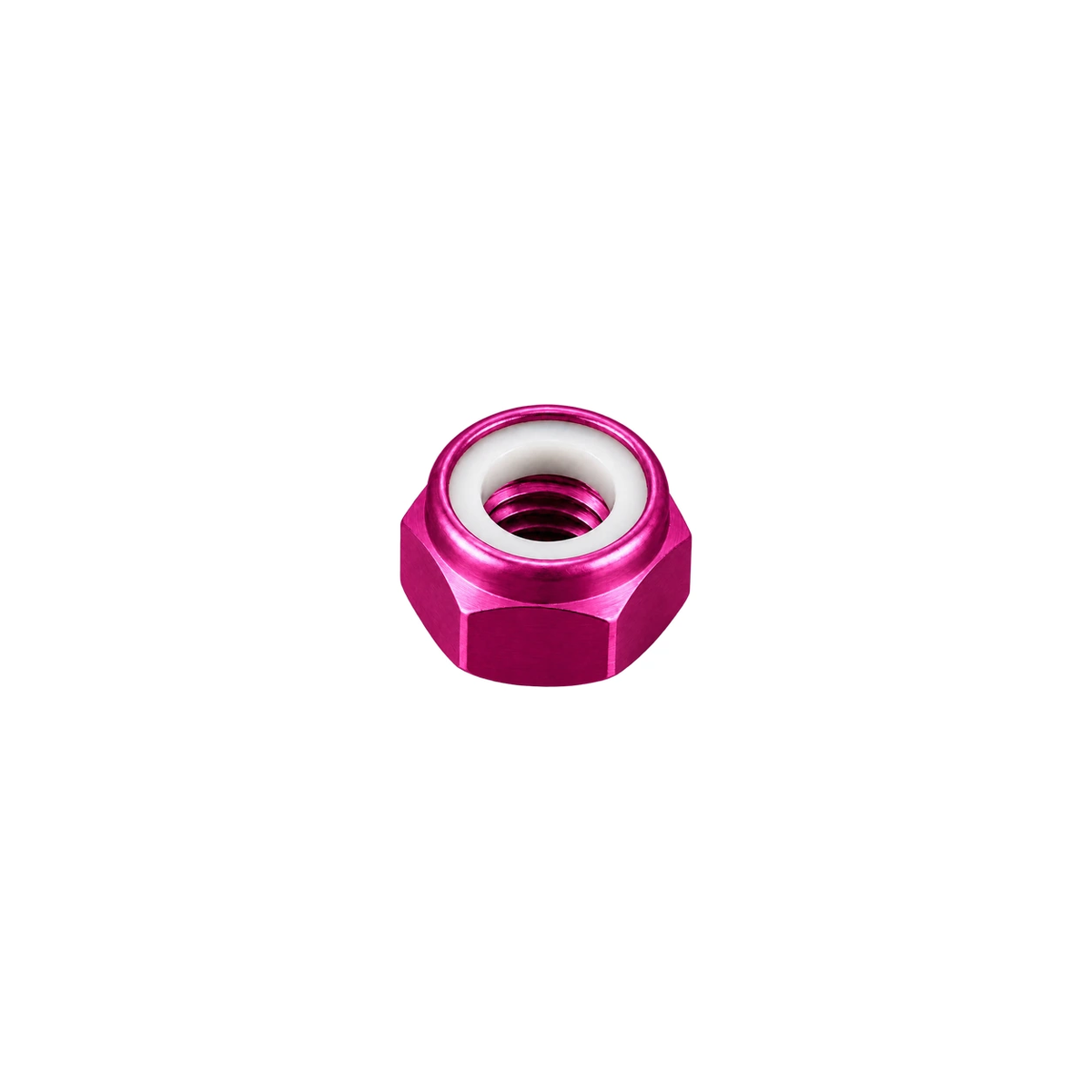 M10 x 1.25 Titanium Nylon Lock Nut — Magenta