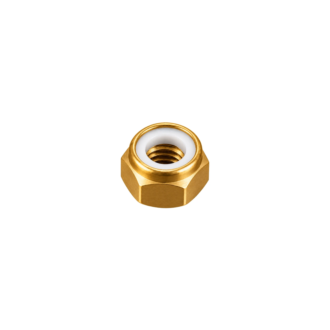 M10 x 1.25 Titanium Nylon Lock Nut — Raw Titanium