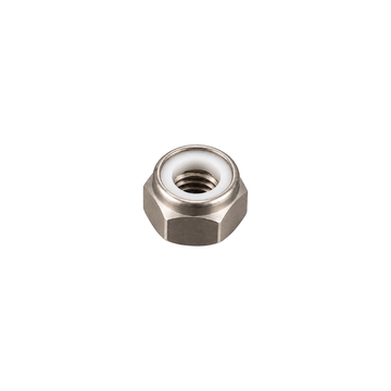 M10 x 1.5 Titanium Nylon Lock Nut — Raw Titanium