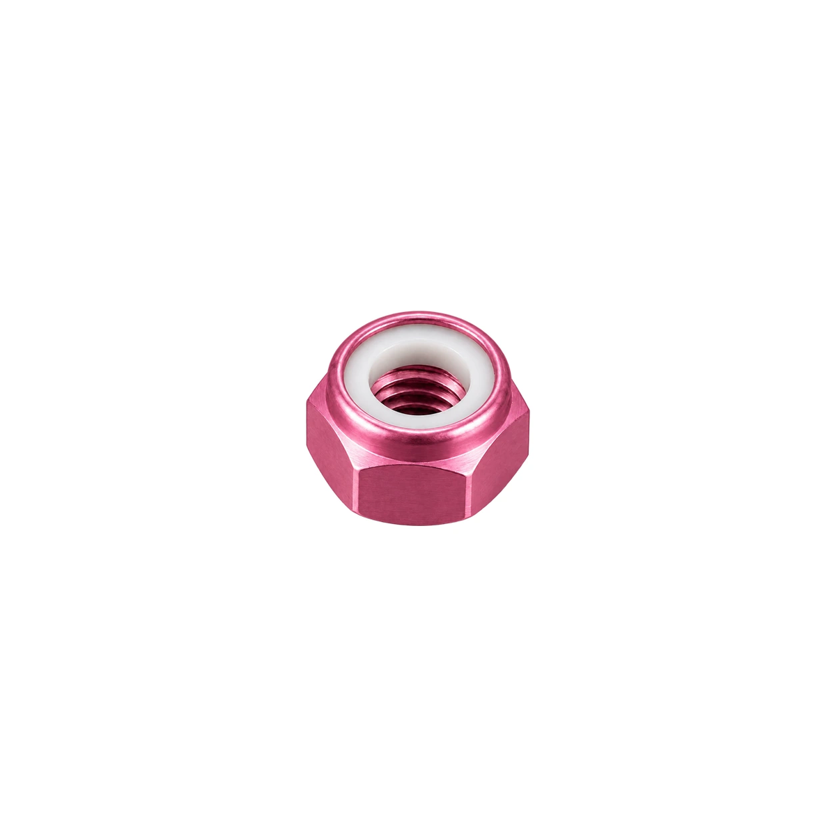 M12 x 1.25 Titanium Nylon Lock Nut — Champagne Pink