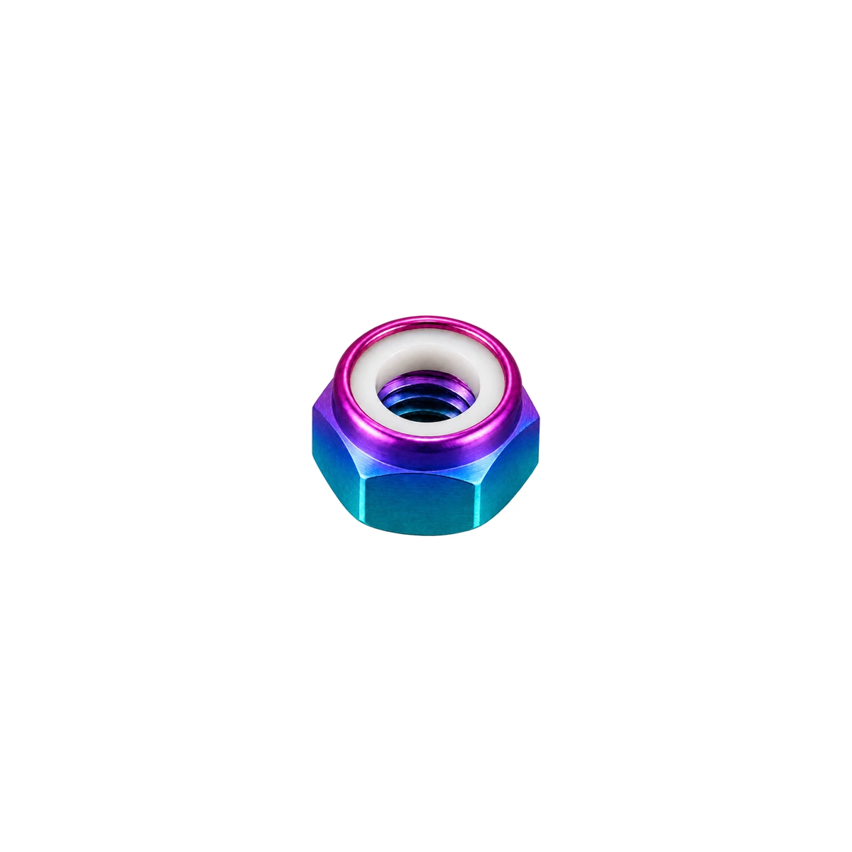 M12 x 1.25 Titanium Nylon Lock Nut — Candy Gloss