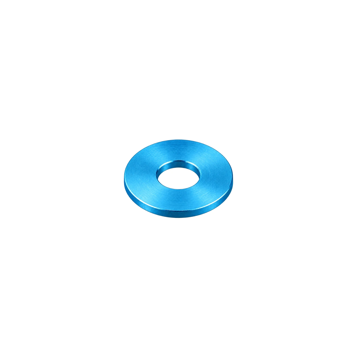 M8 Titanium Flat Washer — Aqua Blue