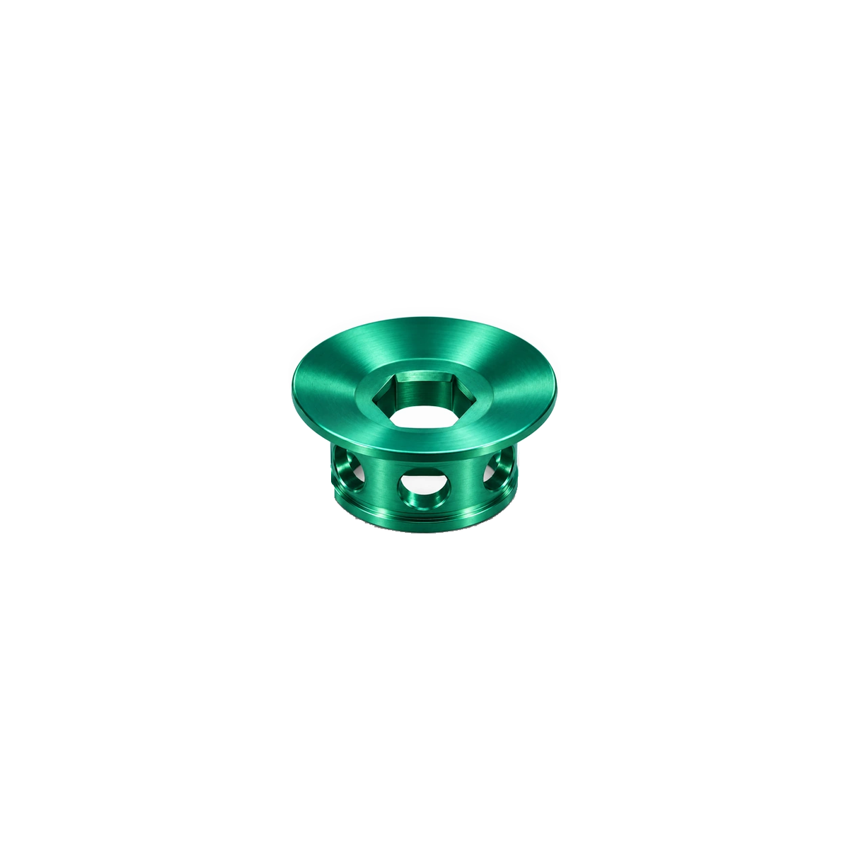 Shimano Titanium Crank Cap & Bolt — Green