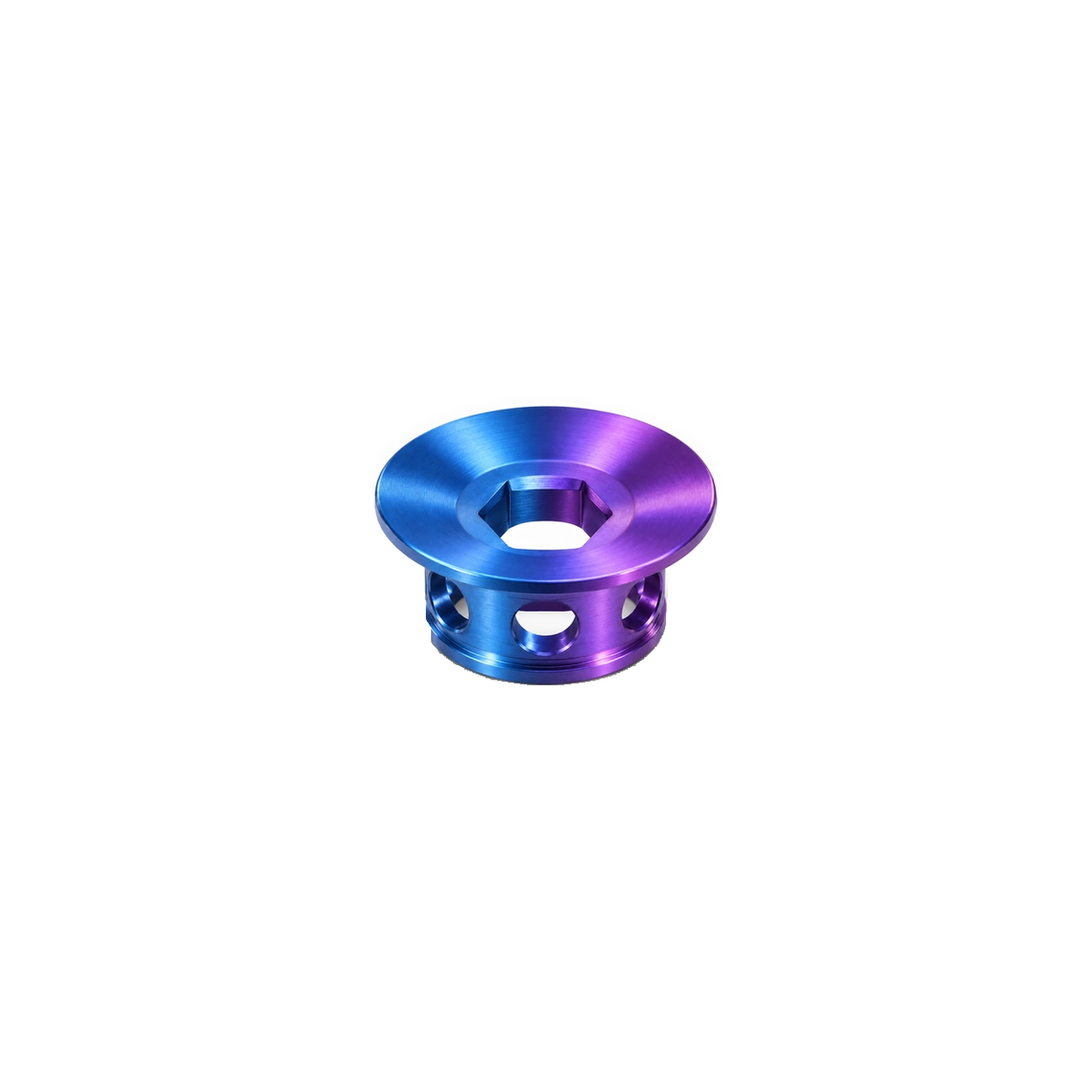 Shimano Titanium Crank Cap & Bolt — Blue Purple