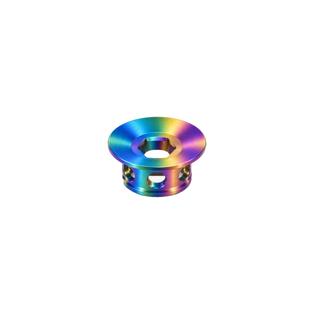 Shimano Titanium Crank Cap & Bolt — Rainbow