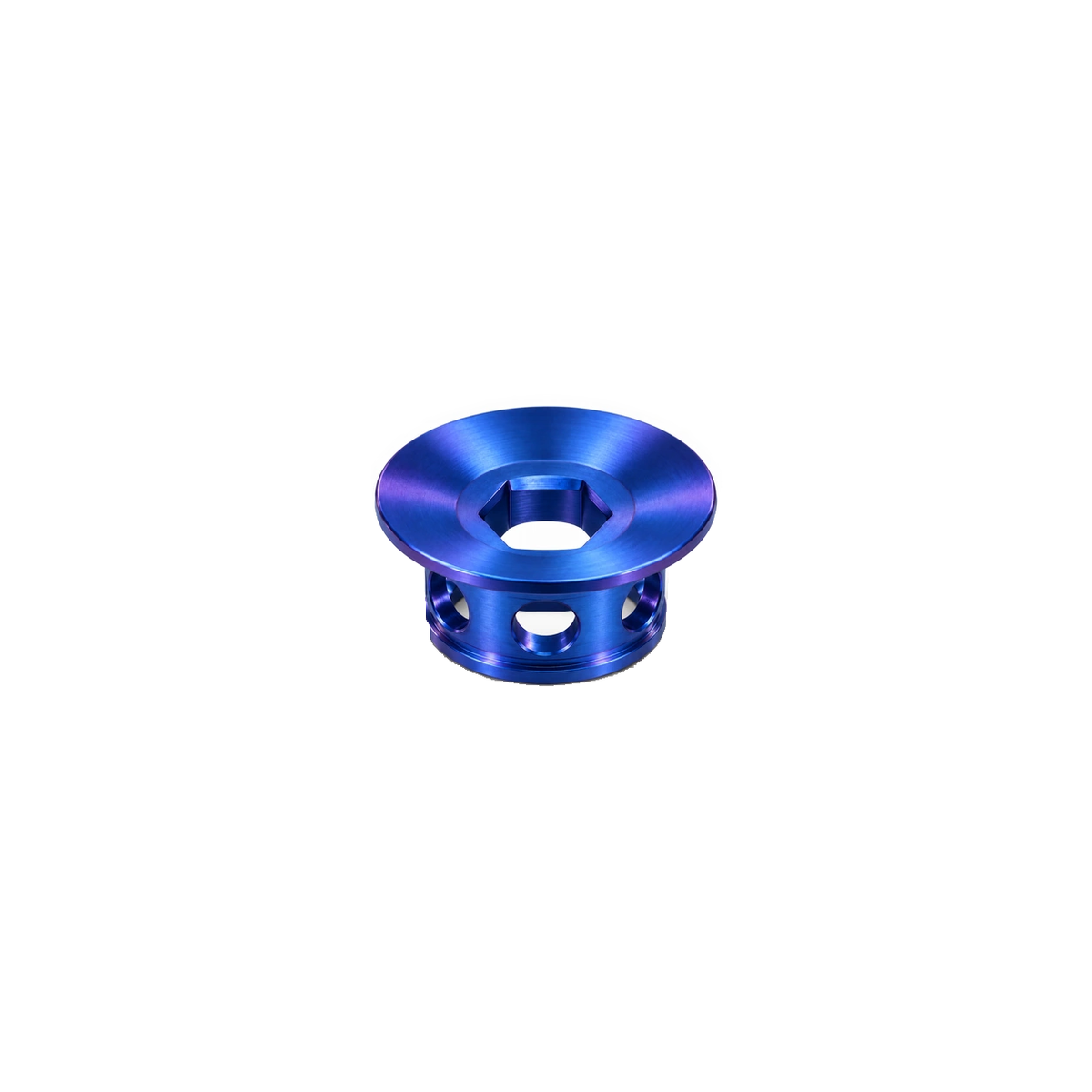 Shimano Titanium Crank Cap & Bolt — Burnt Blue