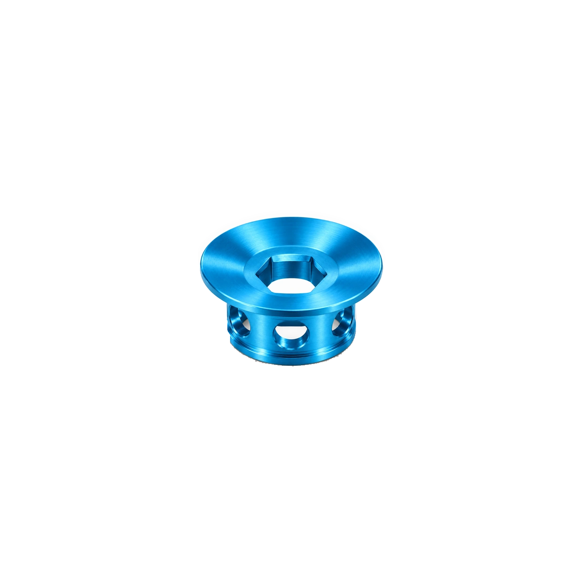 Shimano Titanium Crank Cap & Bolt — Aqua Blue
