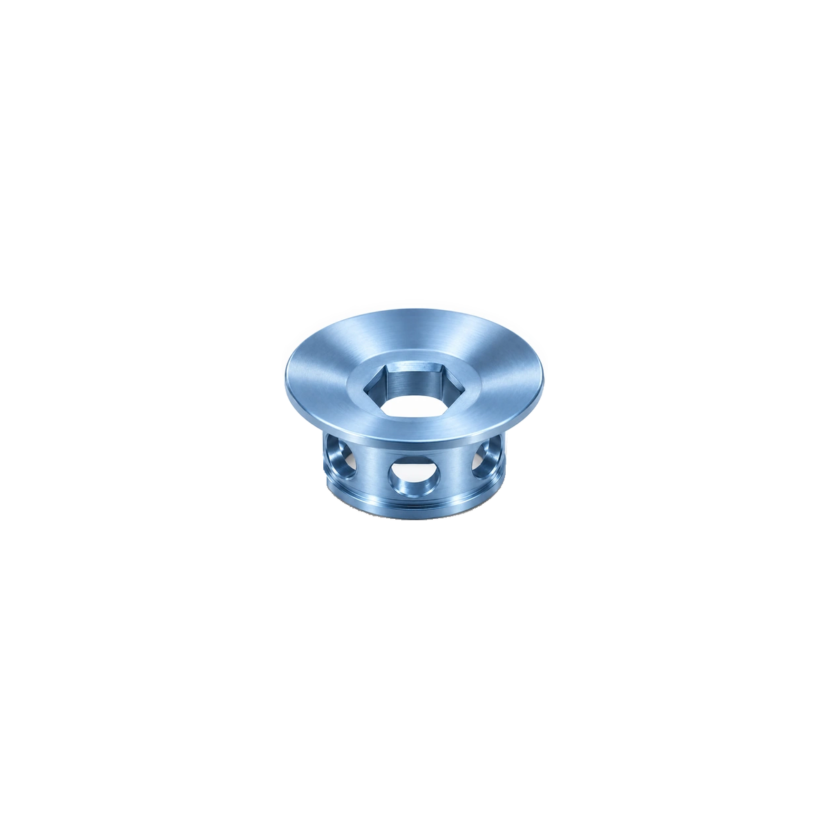 Shimano Titanium Crank Cap & Bolt — Ice Blue