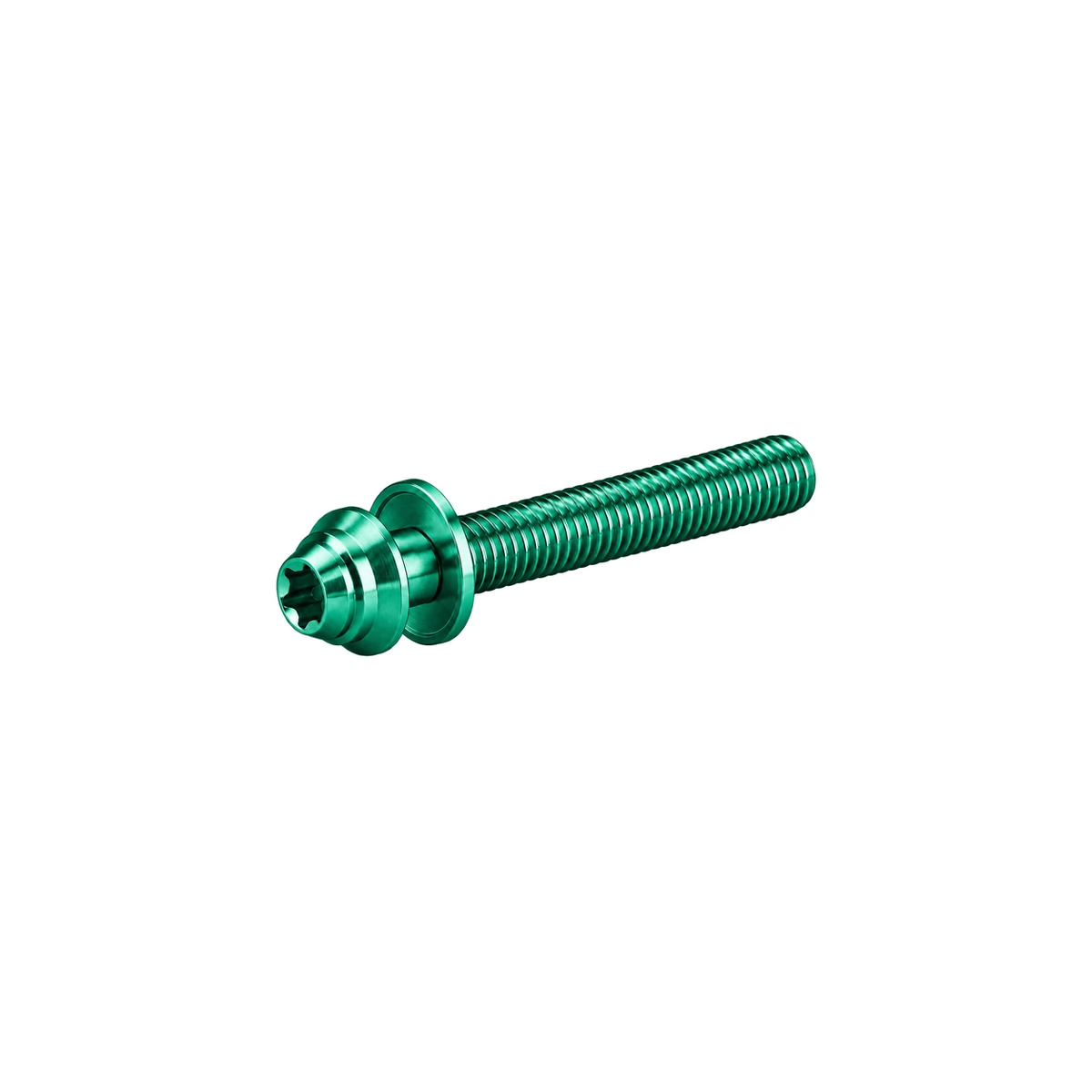 Titanium Flat Mount Caliper Bolt Hardware — Green