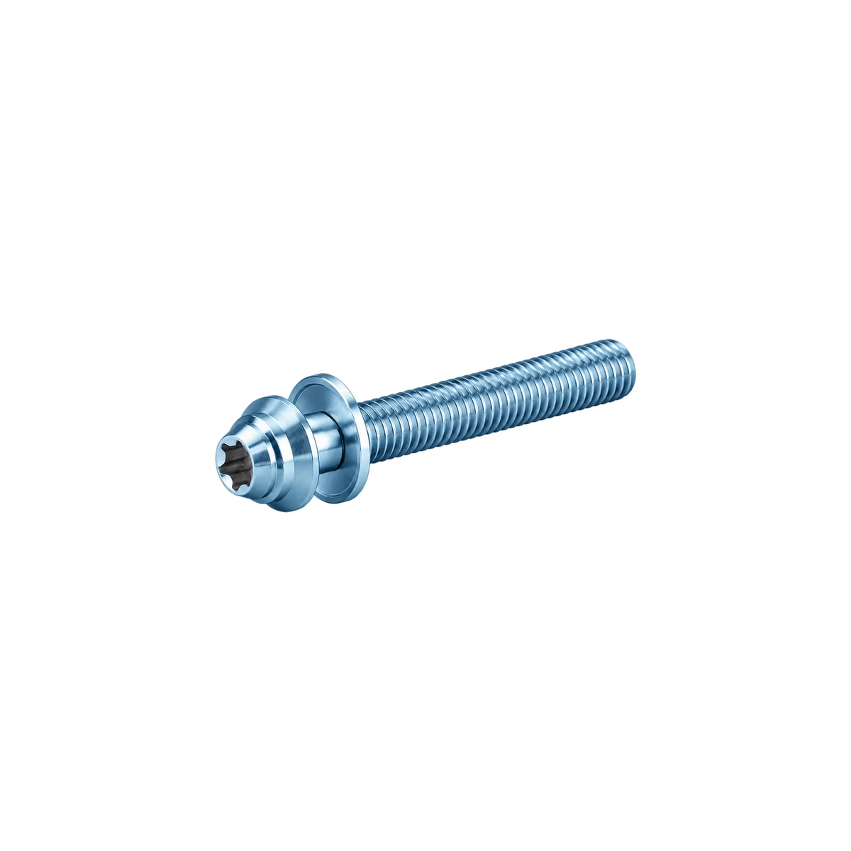 Titanium Flat Mount Caliper Bolt Hardware — Ice Blue