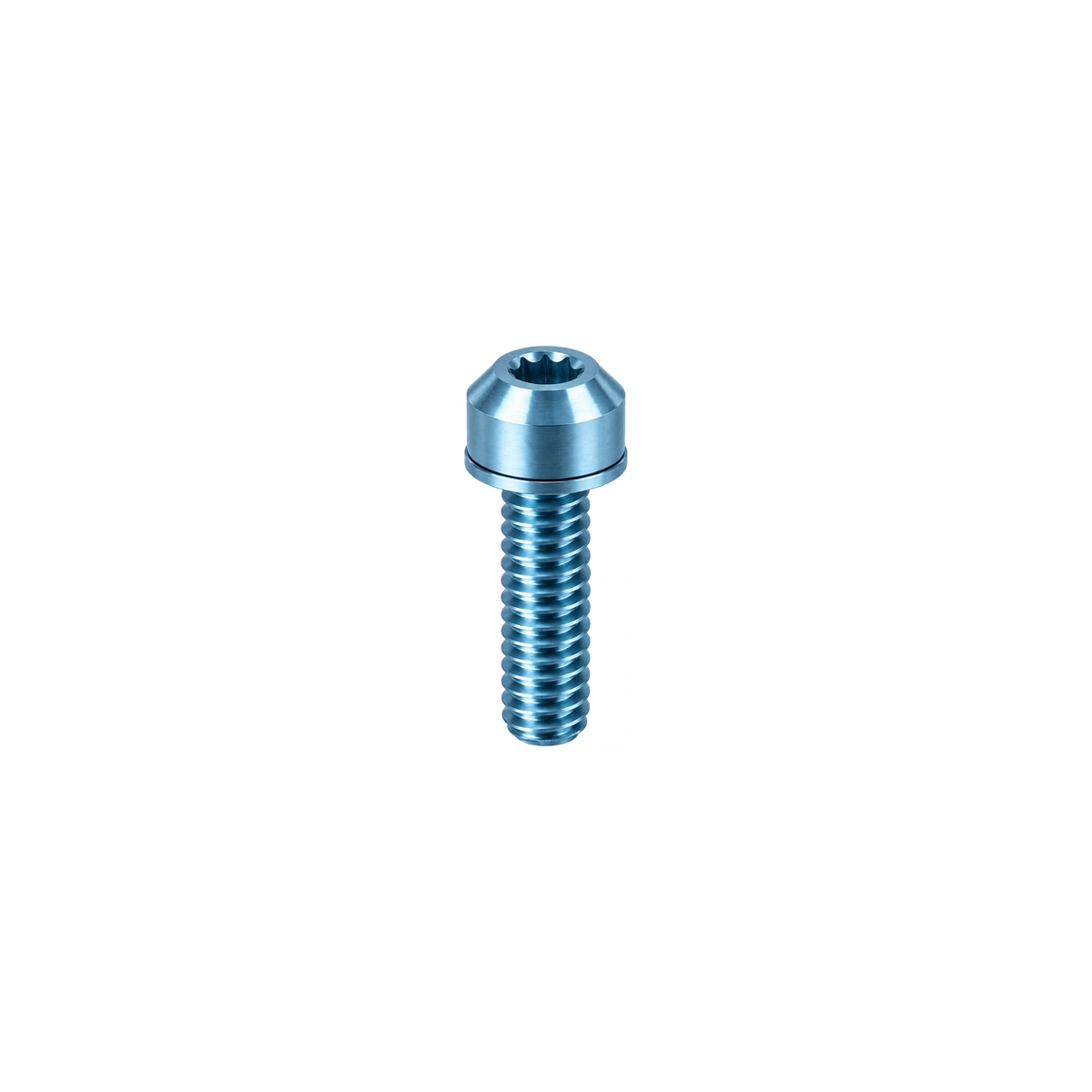 Titanium MTB Caliper Bolt Set — Ice Blue