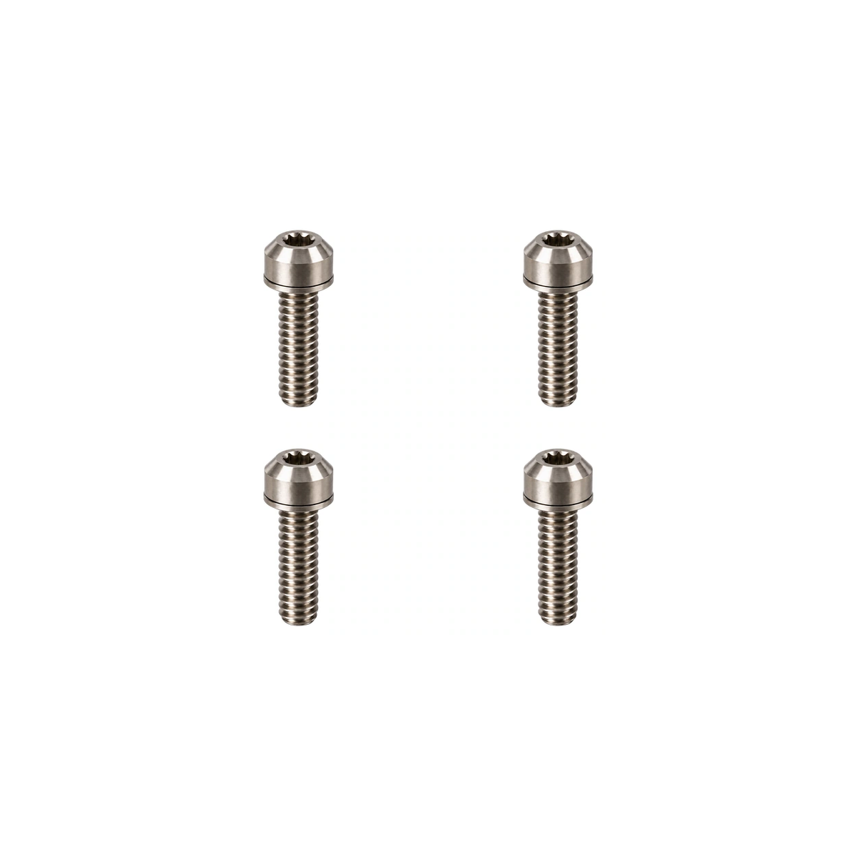 Titanium MTB Caliper Bolt Set — Raw Titanium
