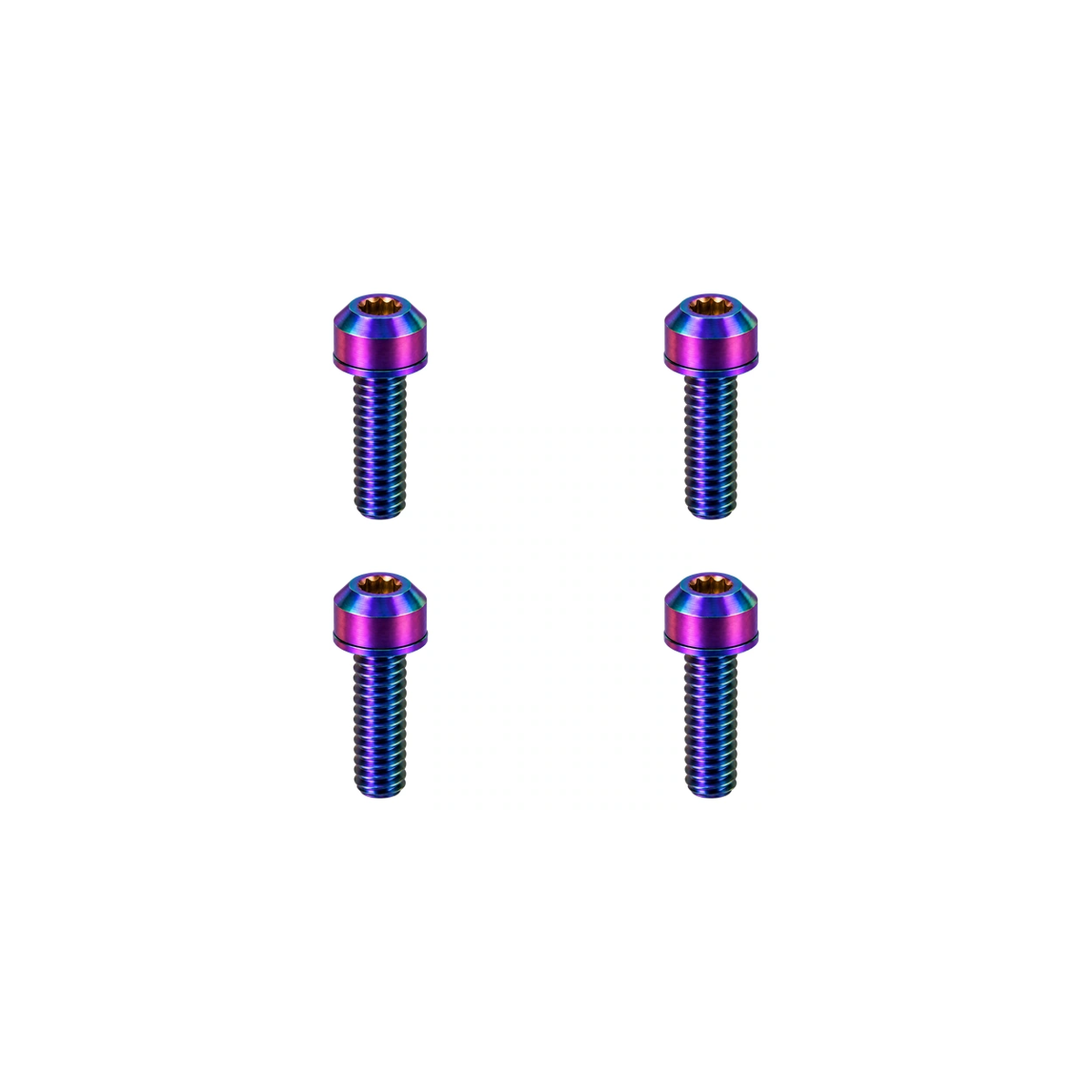 Titanium MTB Caliper Bolt Set — Rainbow