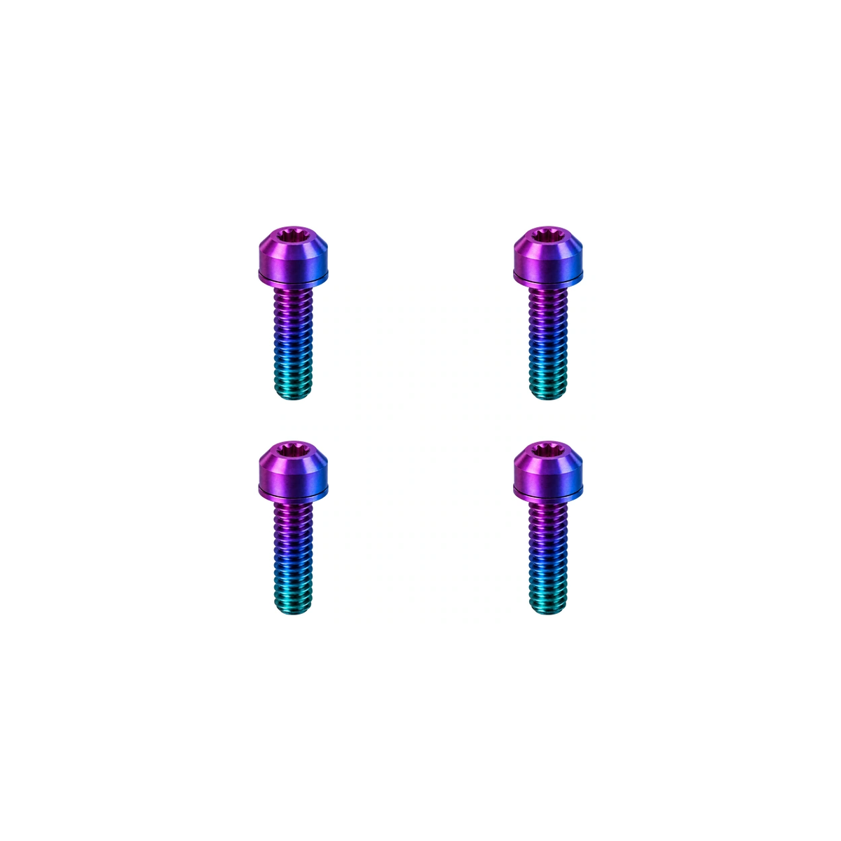 Titanium MTB Caliper Bolt Set — Candy Matte
