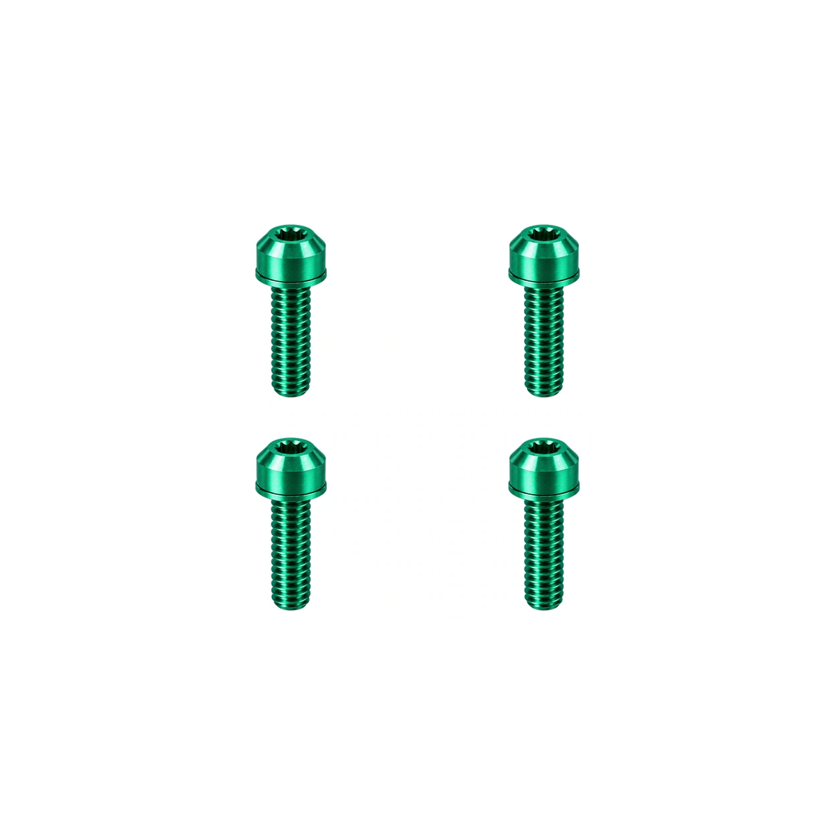 Titanium MTB Caliper Bolt Set — Green