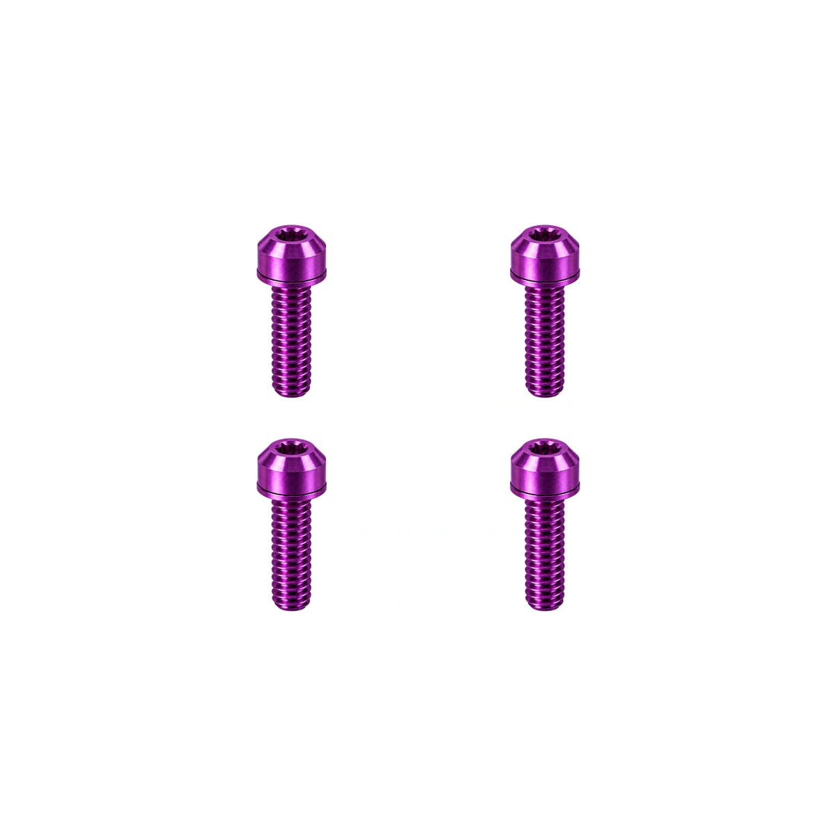 Titanium MTB Caliper Bolt Set — Purple