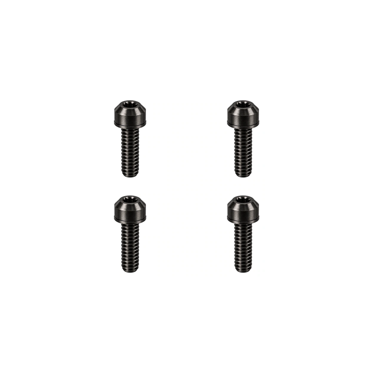 Titanium MTB Caliper Bolt Set — Black