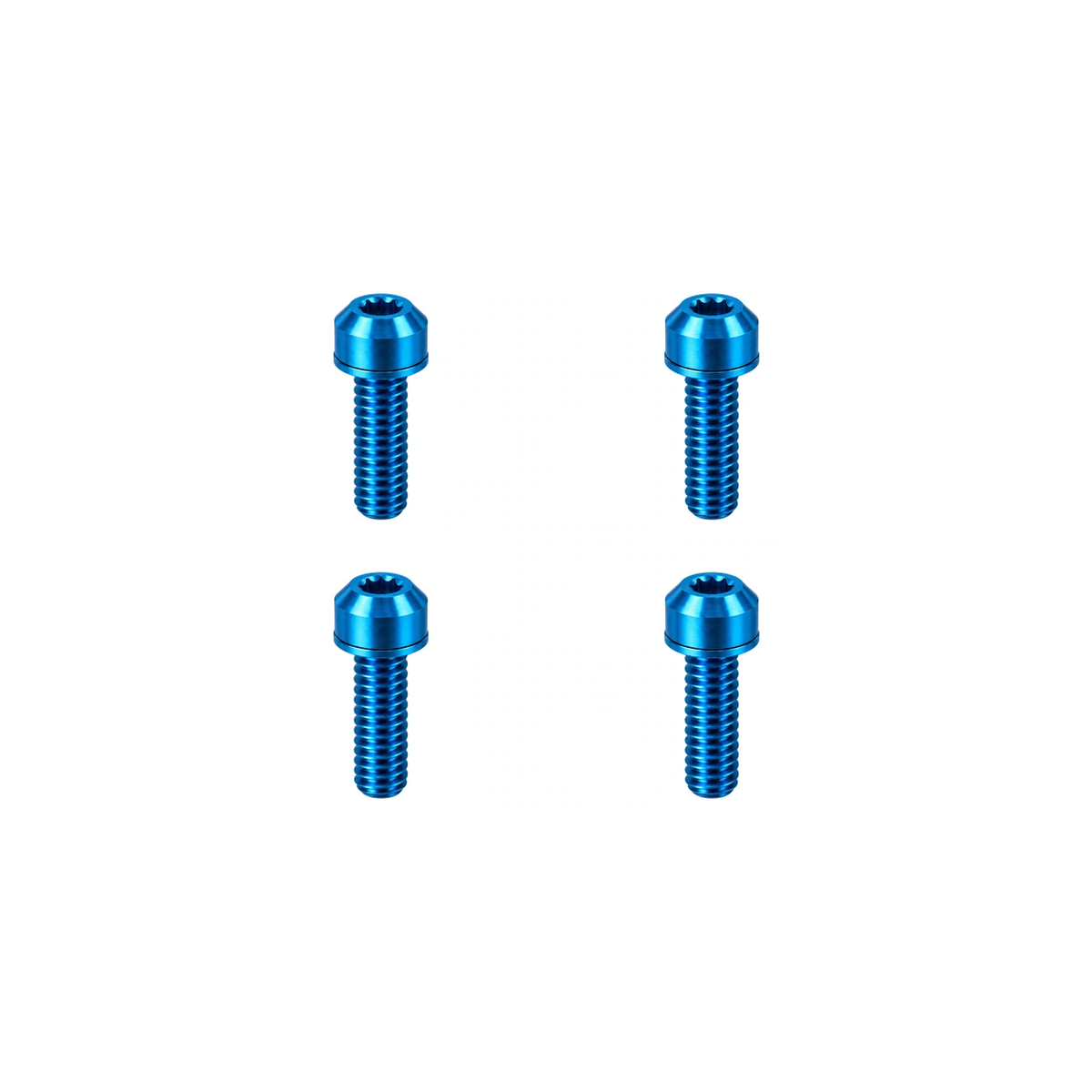 Titanium MTB Caliper Bolt Set — Aqua Blue