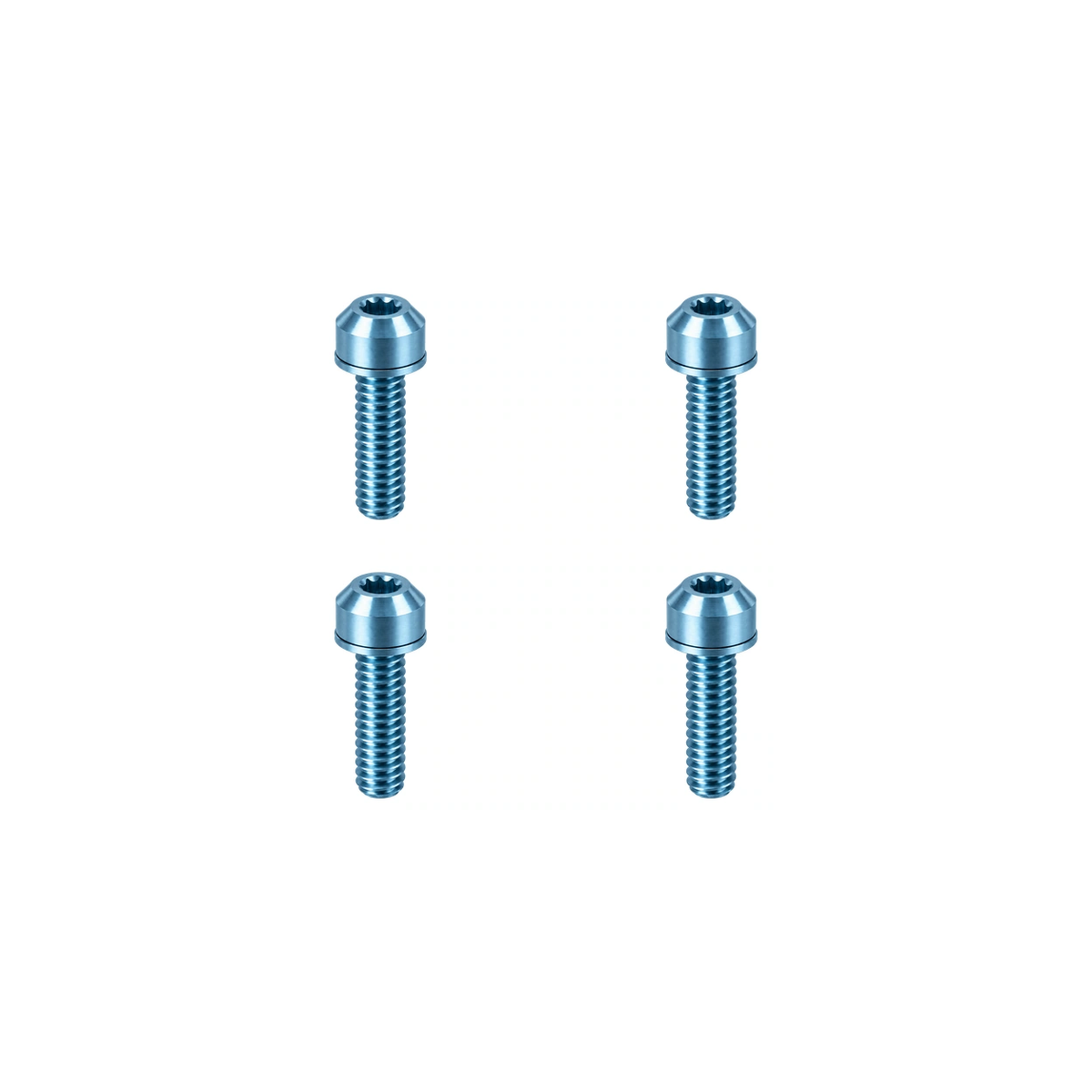 Titanium MTB Caliper Bolt Set — Ice Blue