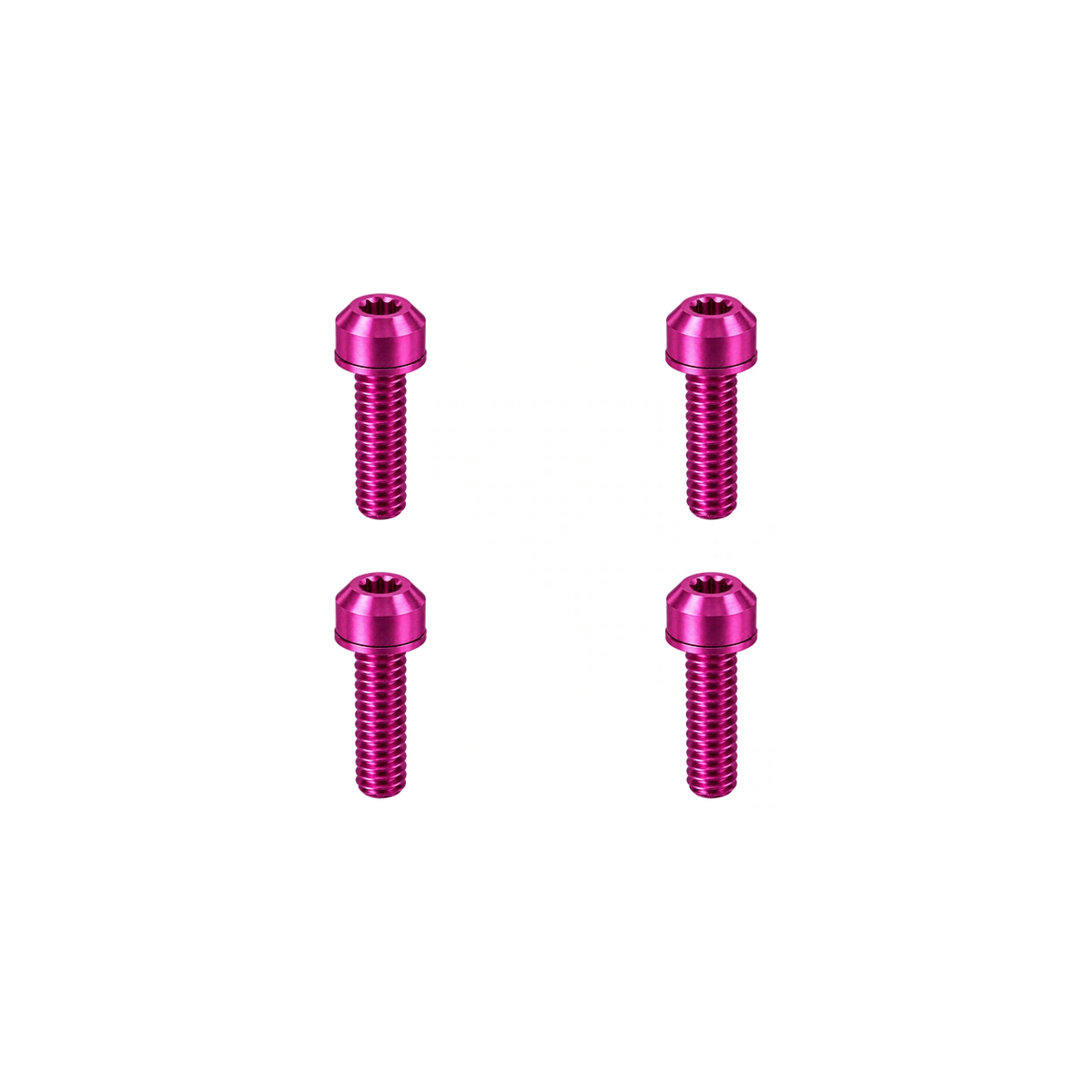 Titanium MTB Caliper Bolt Set — Magenta