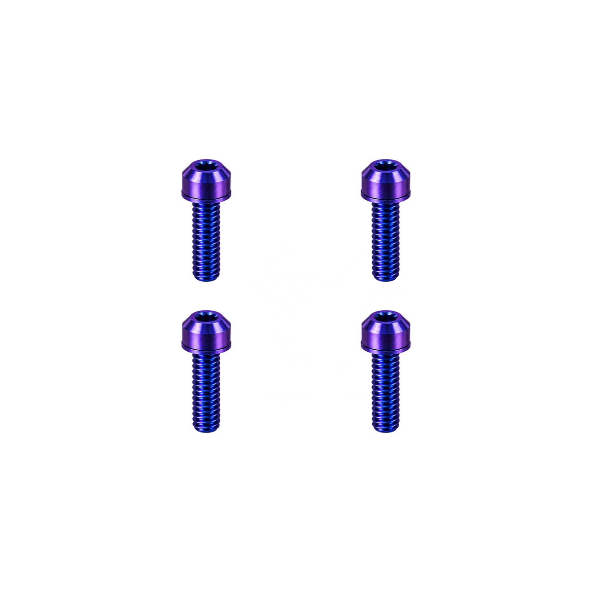 Titanium MTB Caliper Bolt Set — Blue Purple