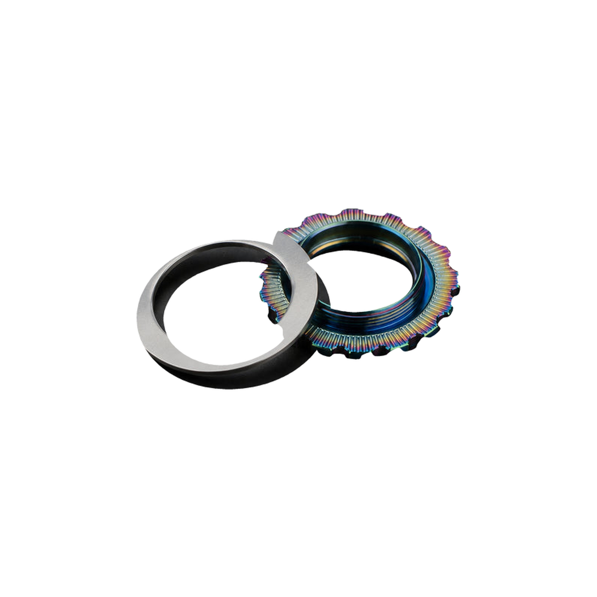 Titanium Centerlock Rotor Lockring (Internal Spline) — Rainbow