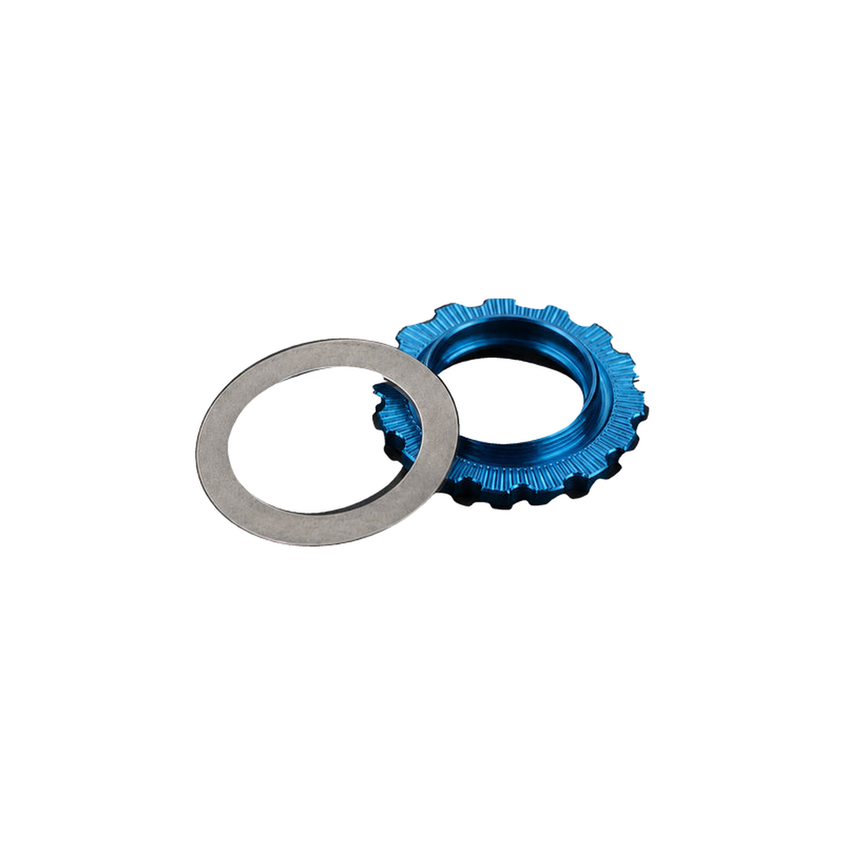 Titanium Centerlock Rotor Lockring (Internal Spline) — Aqua Blue