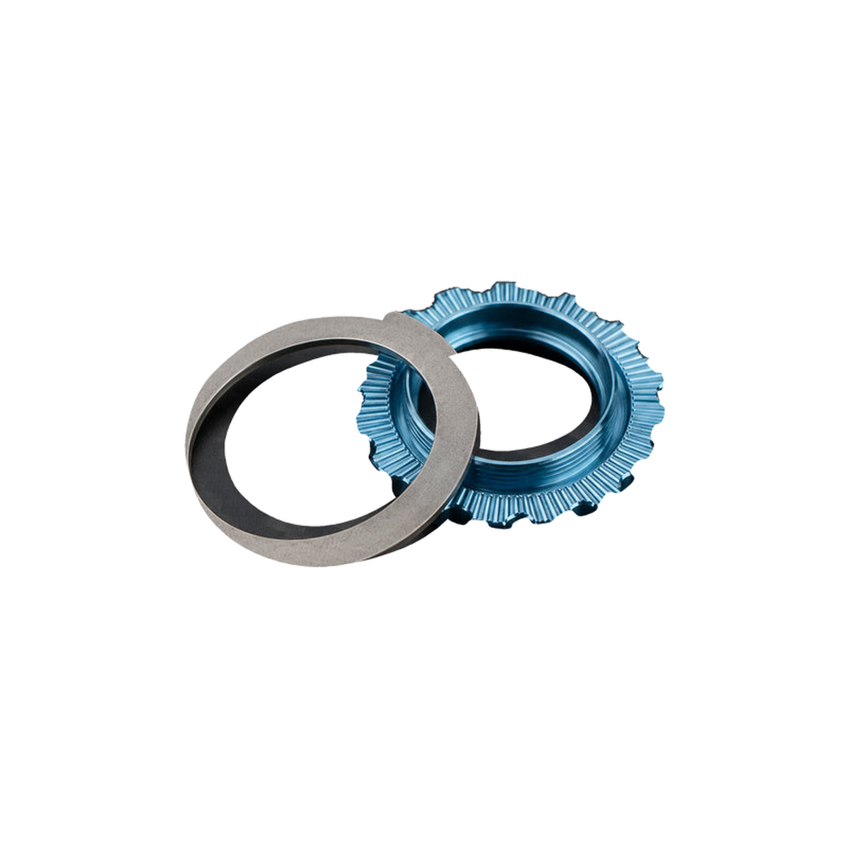Titanium Centerlock Rotor Lockring (Internal Spline) — Ice Blue
