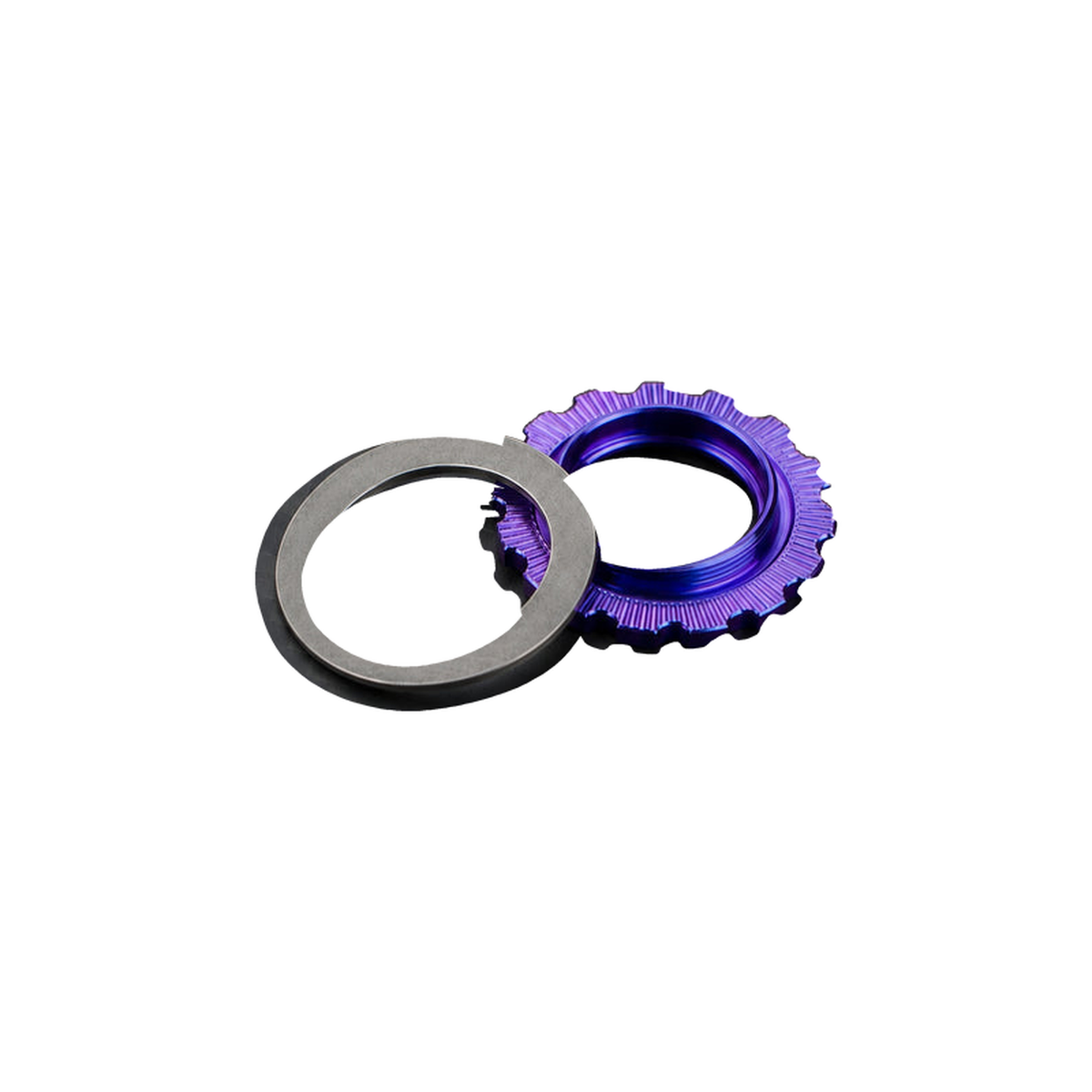 Titanium Centerlock Rotor Lockring (Internal Spline) — Blue Purple