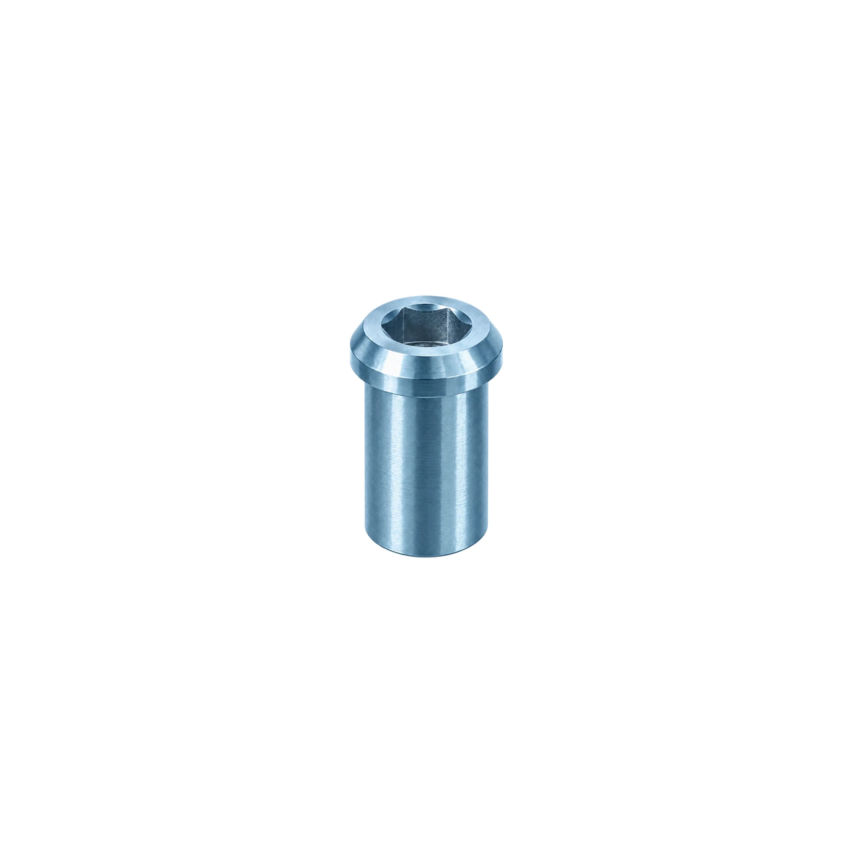 Titanium C-Clip Fixing Nut — Ice Blue
