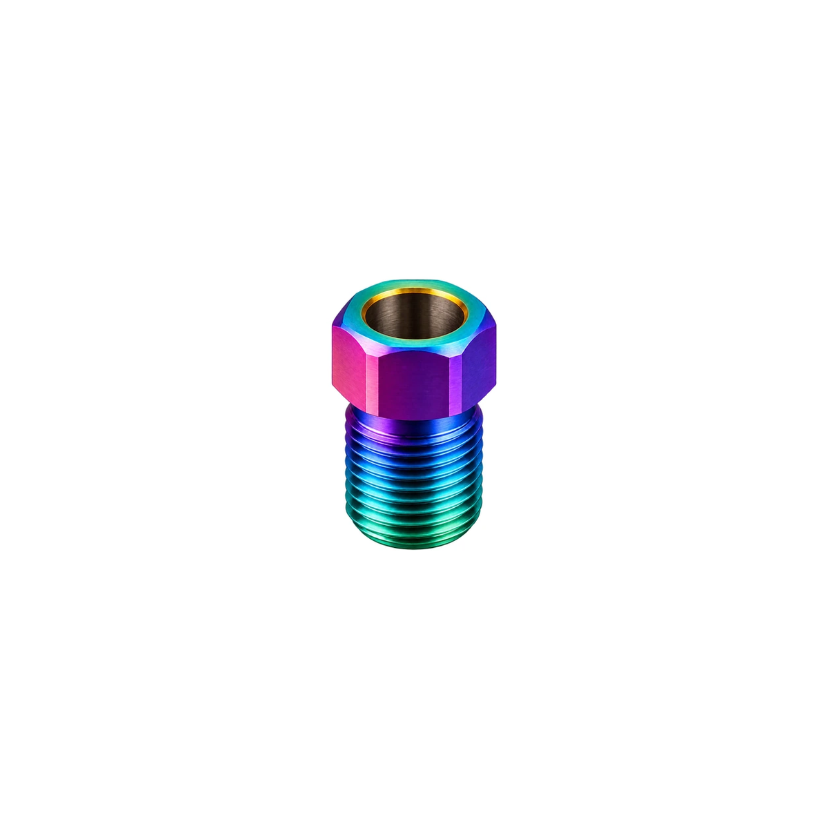 Titanium Brake Hose Bolt M8 Fine for Shimano / SRAM — Rainbow