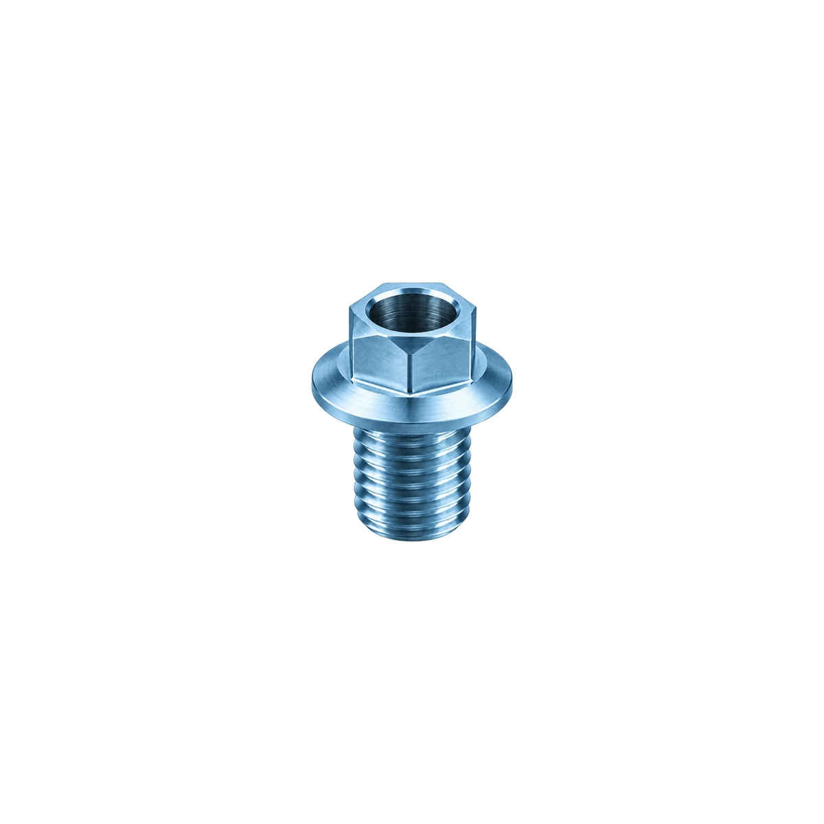 Titanium Brake Hose Bolt M9 Coarse for Magura — Ice Blue