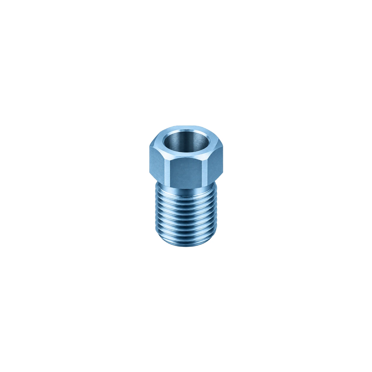 Titanium Brake Hose Bolt M8 Fine for SRAM Road — Ice Blue