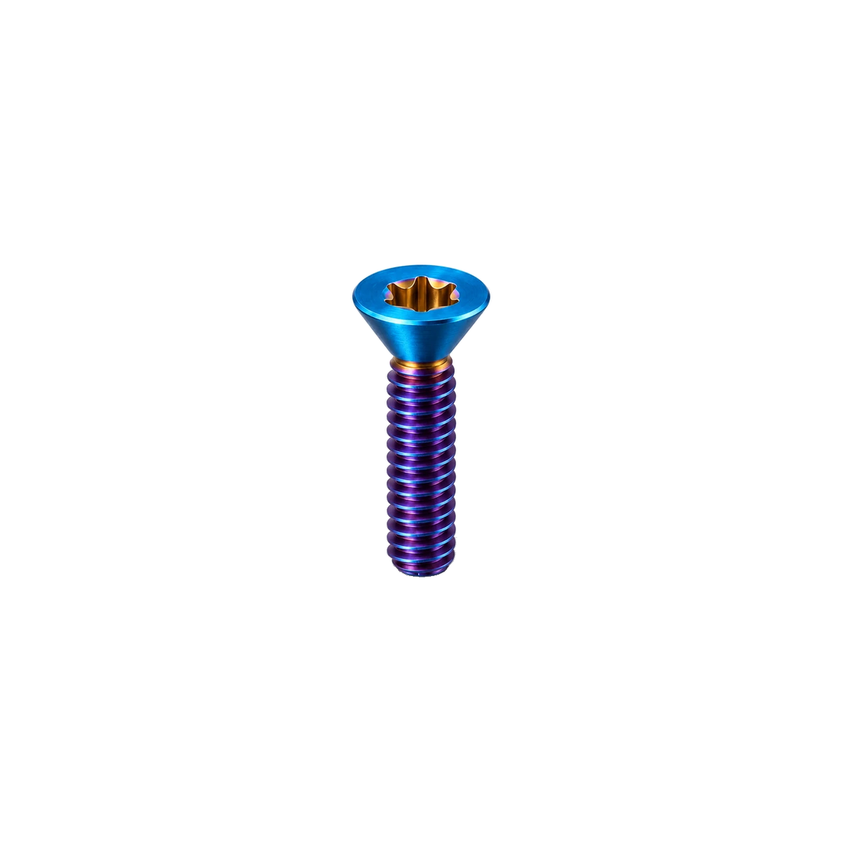 M6 Titanium Headset Top Cap Bolt — Burnt Blue