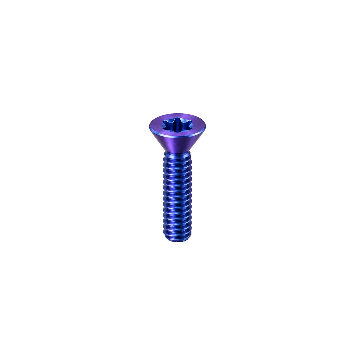 M6 Titanium Headset Top Cap Bolt — Blue Purple